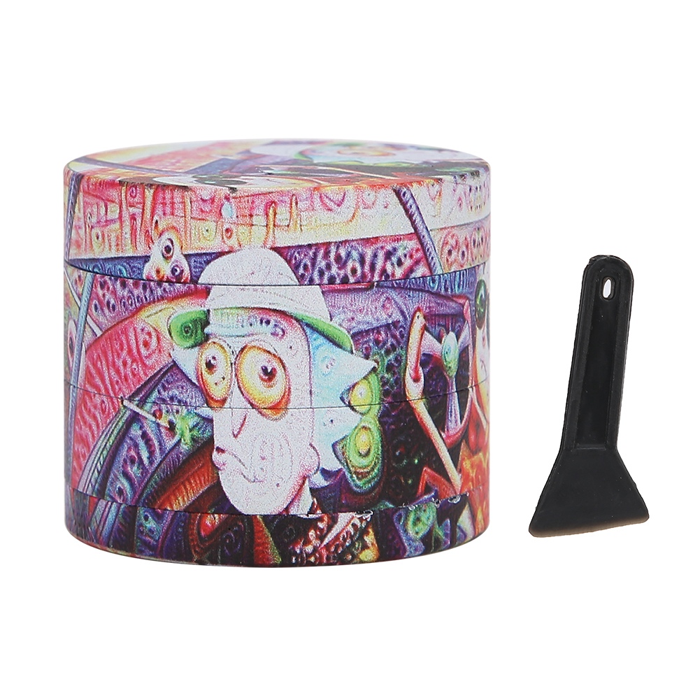 4-lagige Kräutermühle Aus Zinklegierung, Individuelles Cartoon-design, Gewürzmühle Mit Magnet