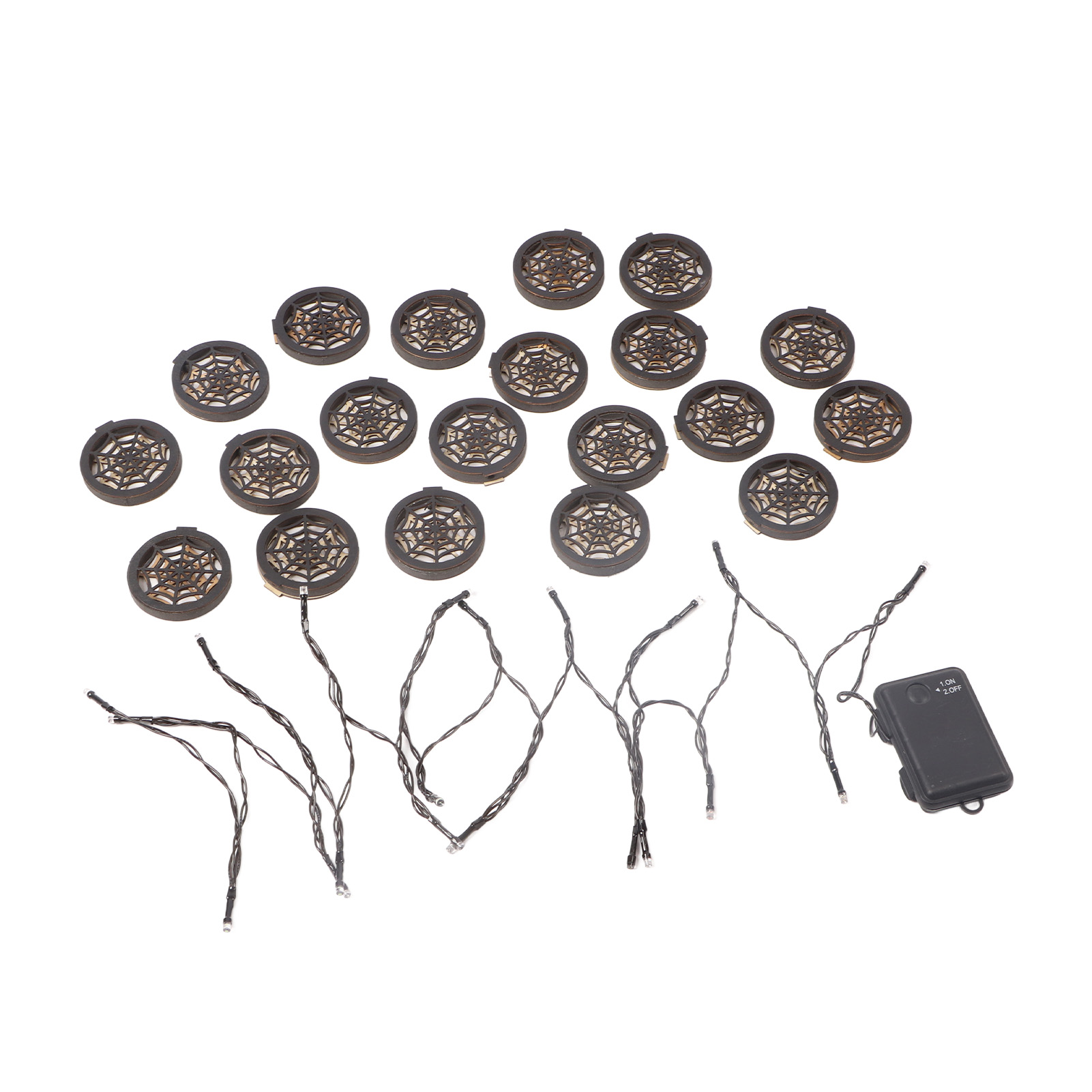 3d-led-lichterkette Mit Spinnennetz-motiv Für Halloween, Wasserdicht, Farbenfroh, Dekorative Partybeleuchtung