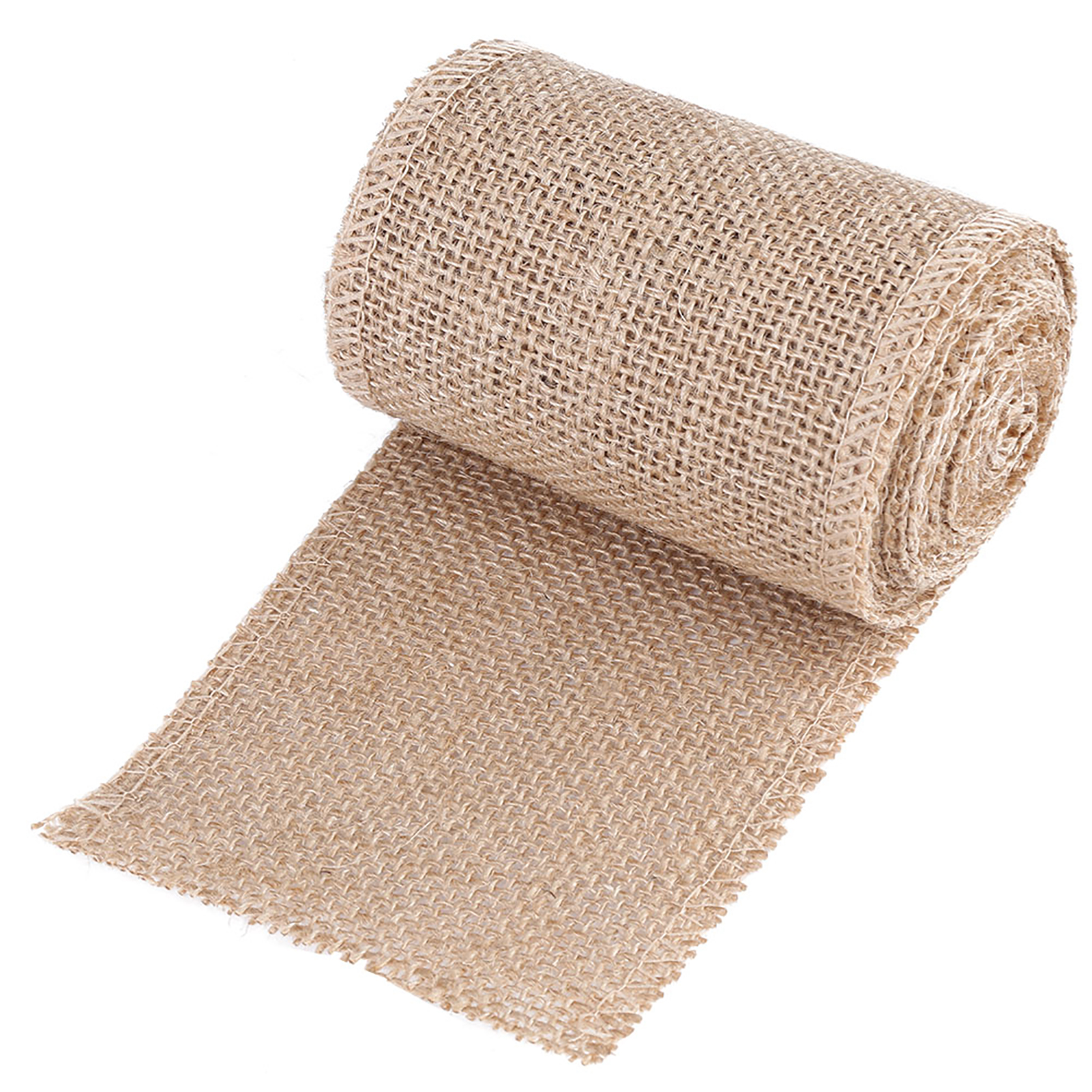 Rolle Aus Dekorativem Jute-stoff Aus Naturfasern Zur Herstellung Von Weihnachtsschmuck (breite: 10 Cm)