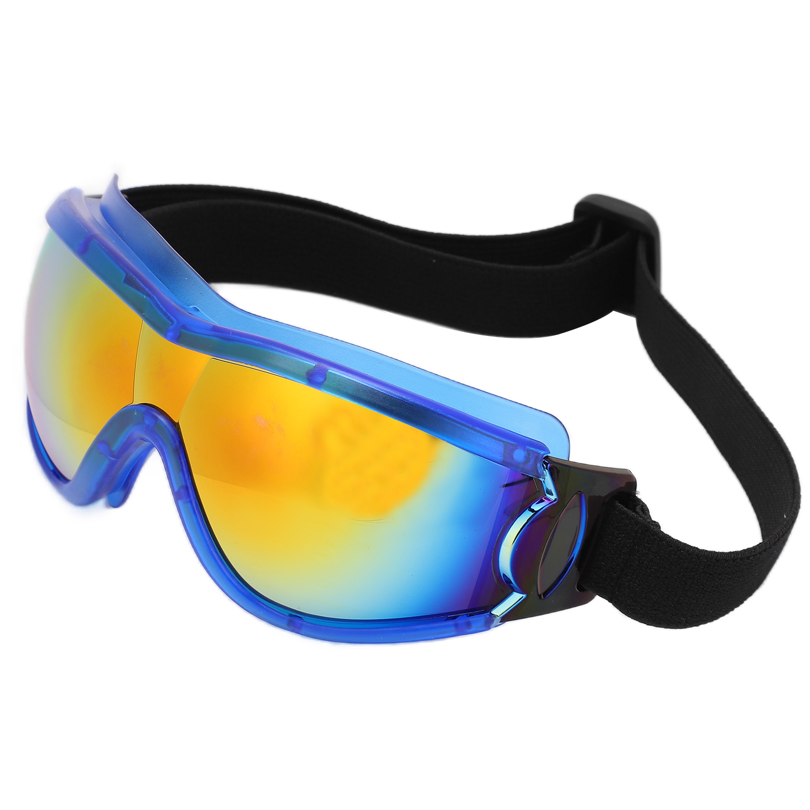 Spritzwassergeschützte Uv-schutzbrille Für Kinder, Blauer Rahmen Mit Roter Folienoptik, Mit Aufbewahrungsetui