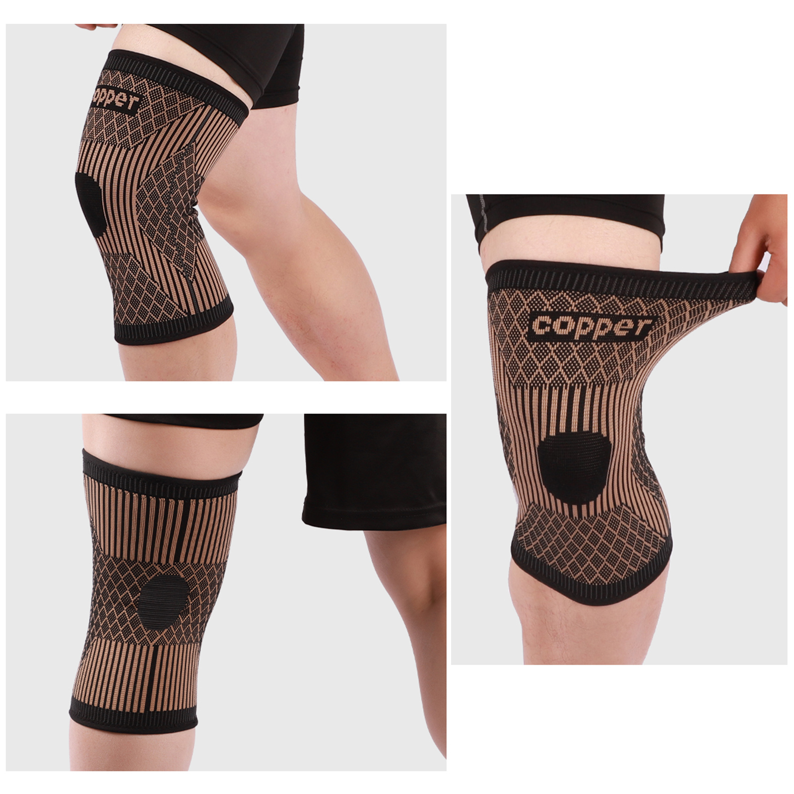 Gestrickte Nylon-knielinge Für Radfahren, Basketball Und Badminton – Aus Kupferfasern, Atmungsaktiv, Rutschfest, Größe Xl