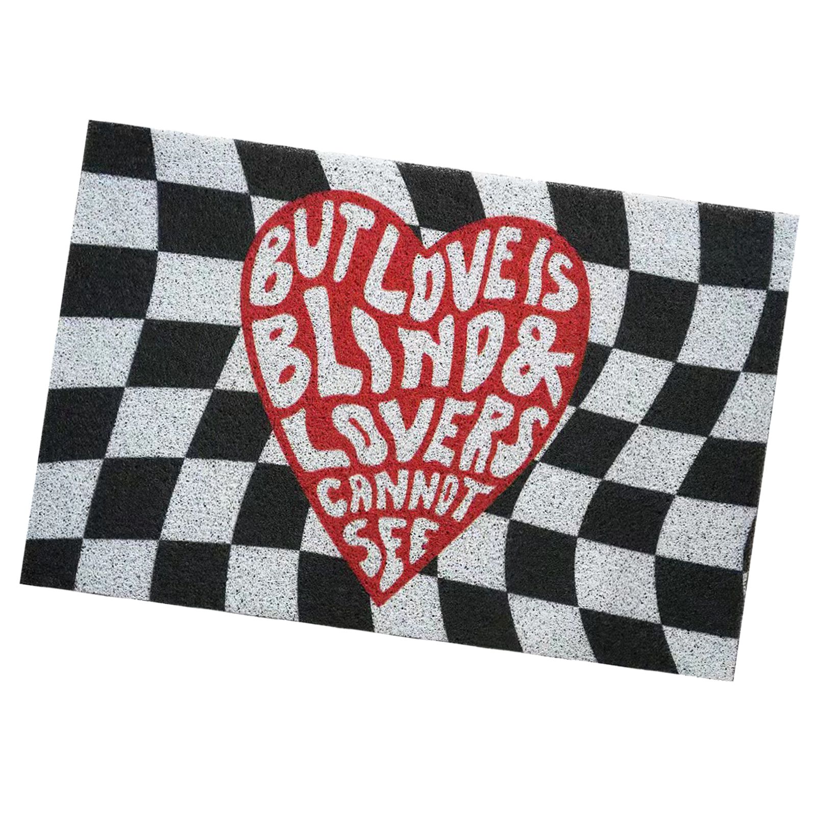 Waschbare, Karierte Küchenmatte, Rutschfester Teppich Für Flur Und Eingangsbereich, Rechteckige Fußmatte Für Zuhause, Restaurant Und Büro, Herzmuster