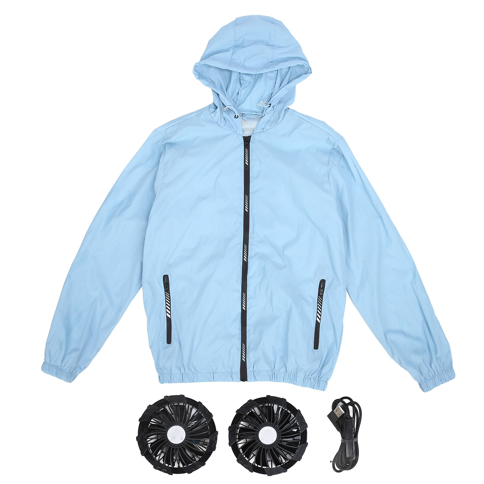 Belüftete Jacke Für Damen Und Herren Mit 2 Ventilatoren, 3 Einstellbaren Luftstromstufen, Klimatisierte Arbeitskleidung Für Heißes Wetter, Größe Xl