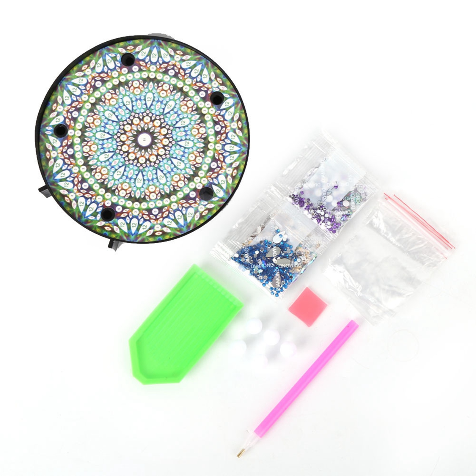 Diy-diamantmalerei-set, Nachtlicht, Sonderform, Mandala, Heimdekoration Zxd007