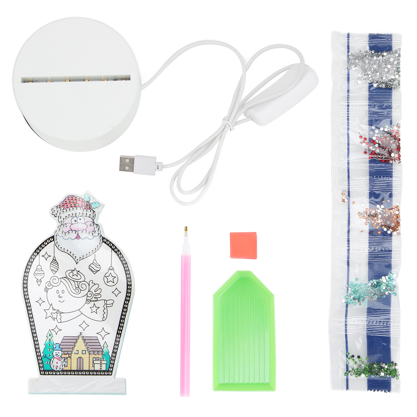 Diy-led-diamantmalerei-lichtset, 3d-anti-tropfen-effekt, Sanftes Licht, Wanddekoration, Nachtlicht Für Zuhause