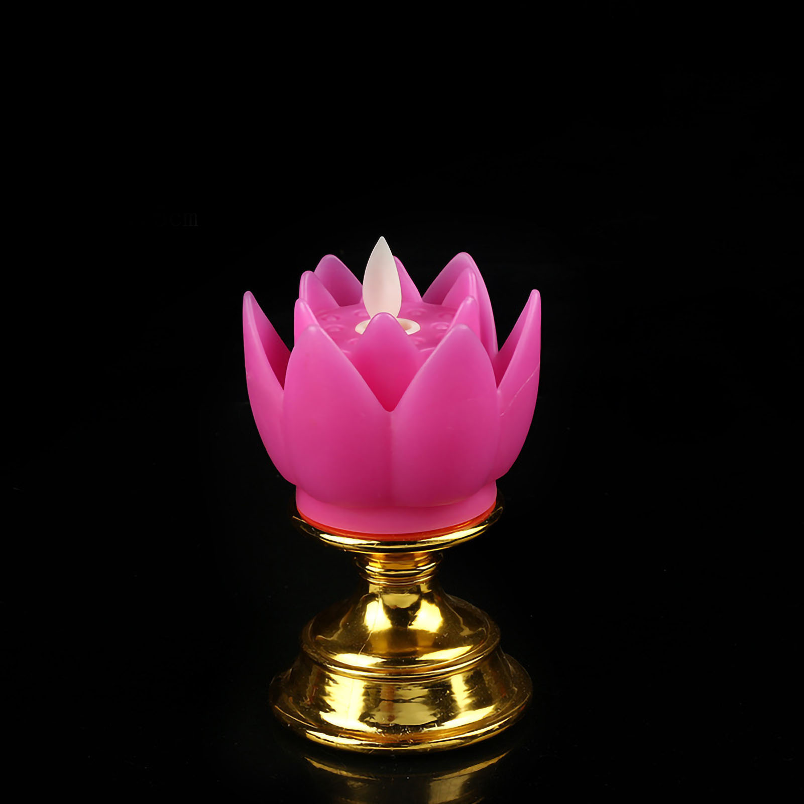 Led-lotuslampen, Simulierte Kerzenflamme, Sanftes, Natürliches Licht, Buddha-blumen-dekor, Lila Lotus