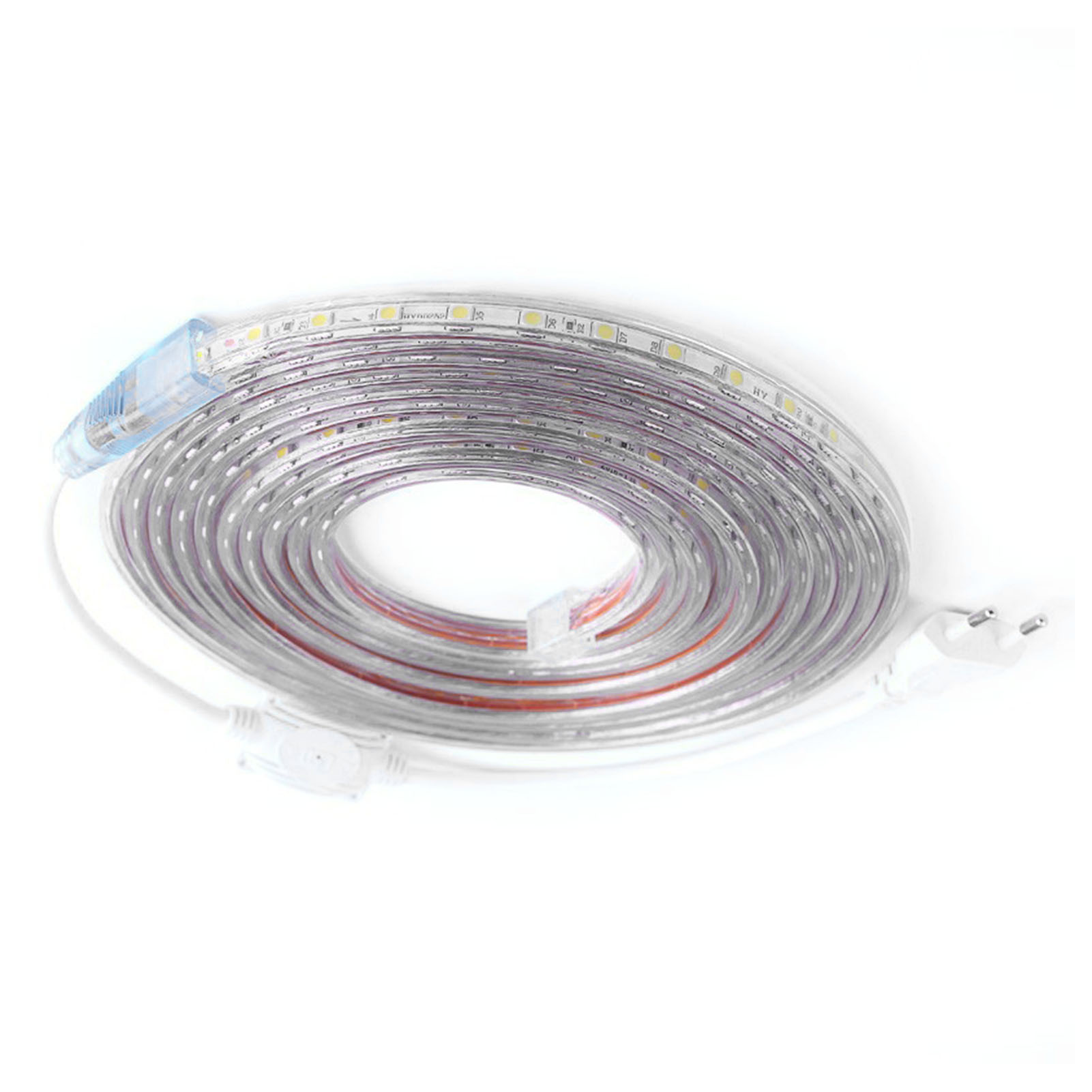 M Led-streifen, 20 W, Flexibel, Kürzbar, Wasserdicht, Umgebungslicht, Warmweiß, 220 V Eu-stecker