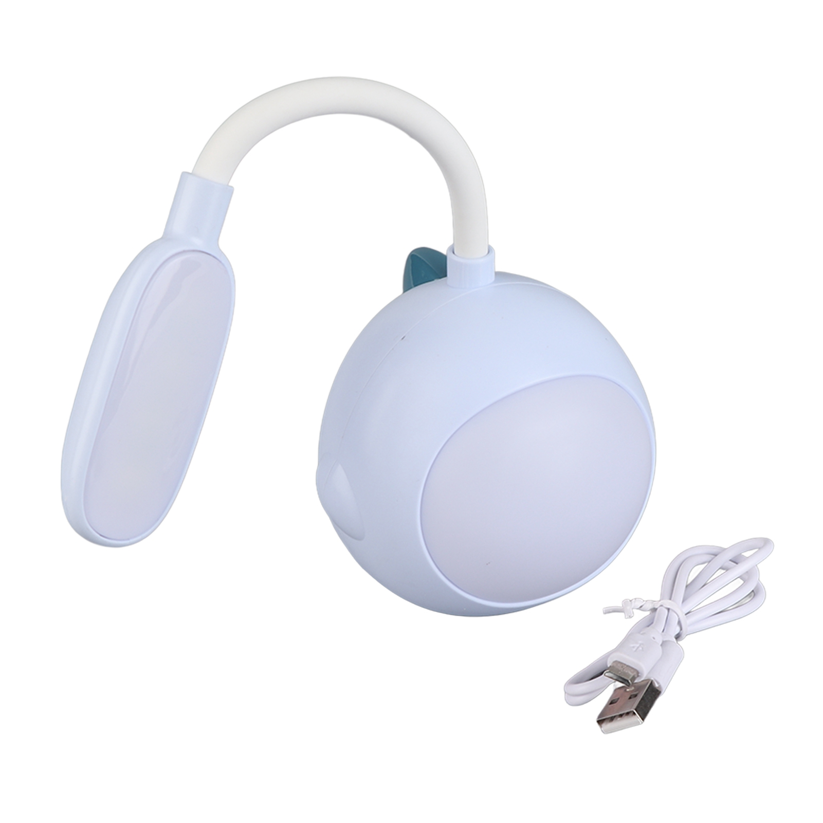 Flexible, Wiederaufladbare Led-schreibtischlampe Mit Augenschutz Und Usb-nachtlicht Für Schlafzimmer Oder Studentenwohnheim (blau)