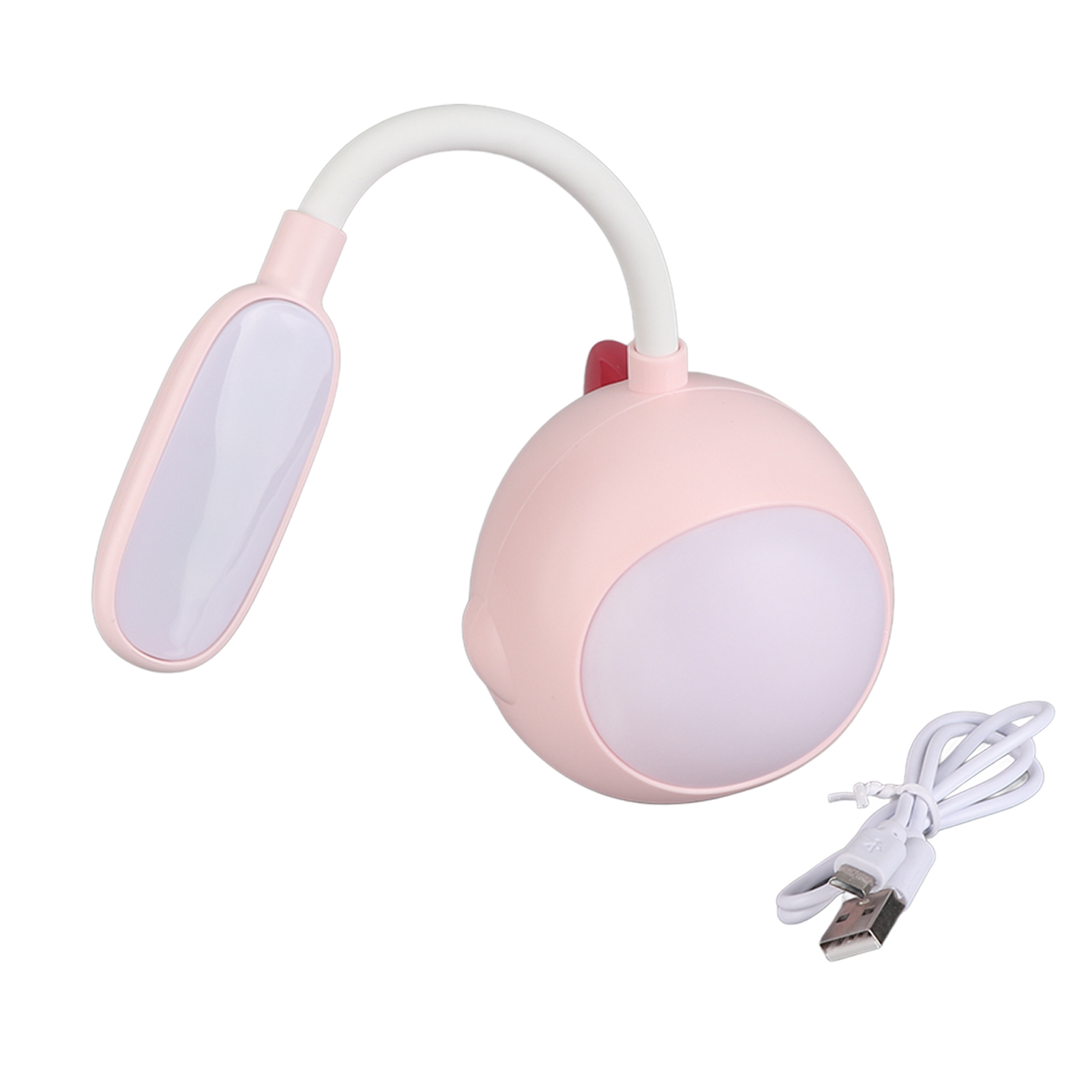 Flexible, Wiederaufladbare Led-schreibtischlampe Mit Augenschutz, Usb-nachtlicht Für Schlafzimmer Und Studentenwohnheim, Rosa