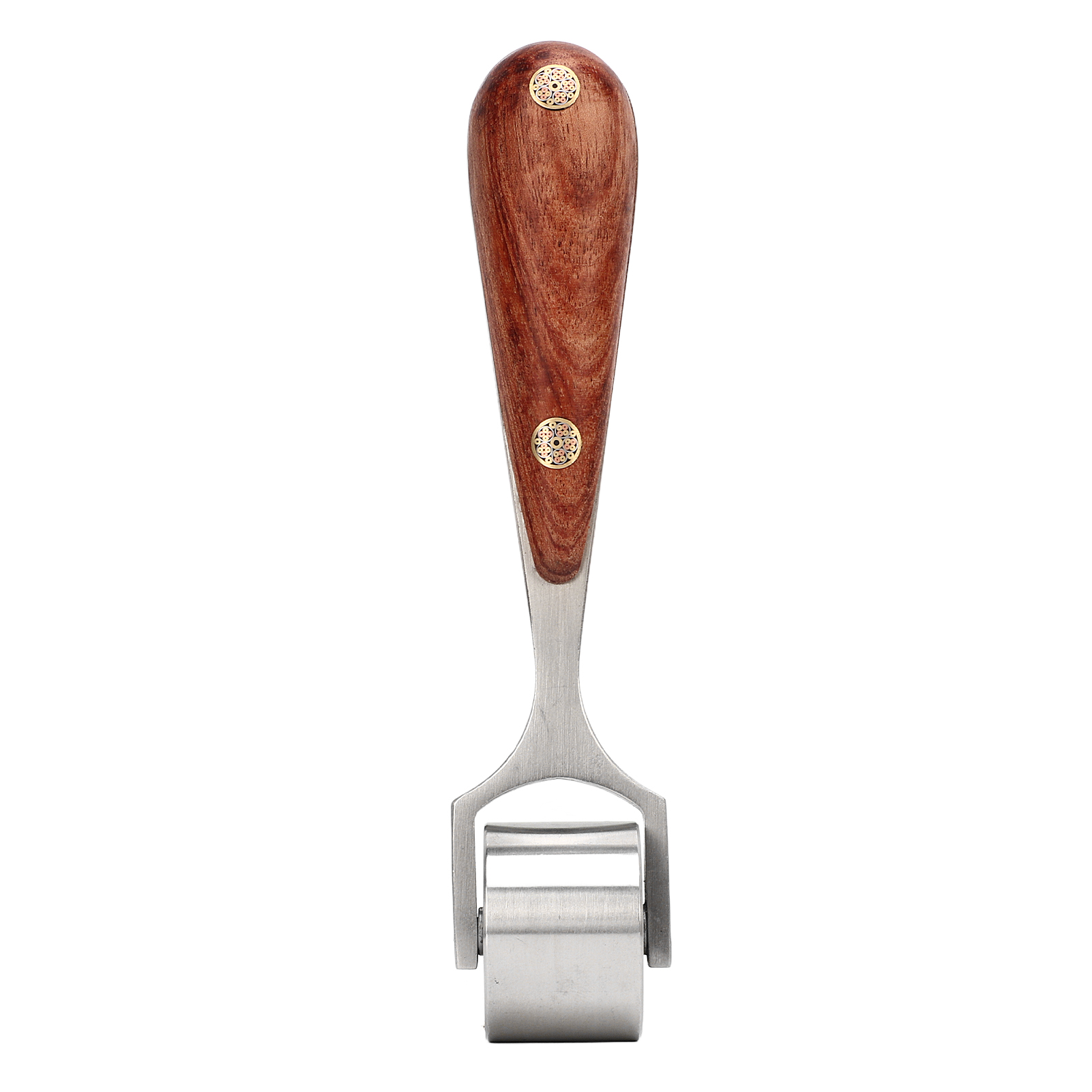 Lederrollmesser Mit Edelstahlklinge Und Holzgriff, Diy-lederbearbeitungswerkzeug Zum Glätten Von Kanten