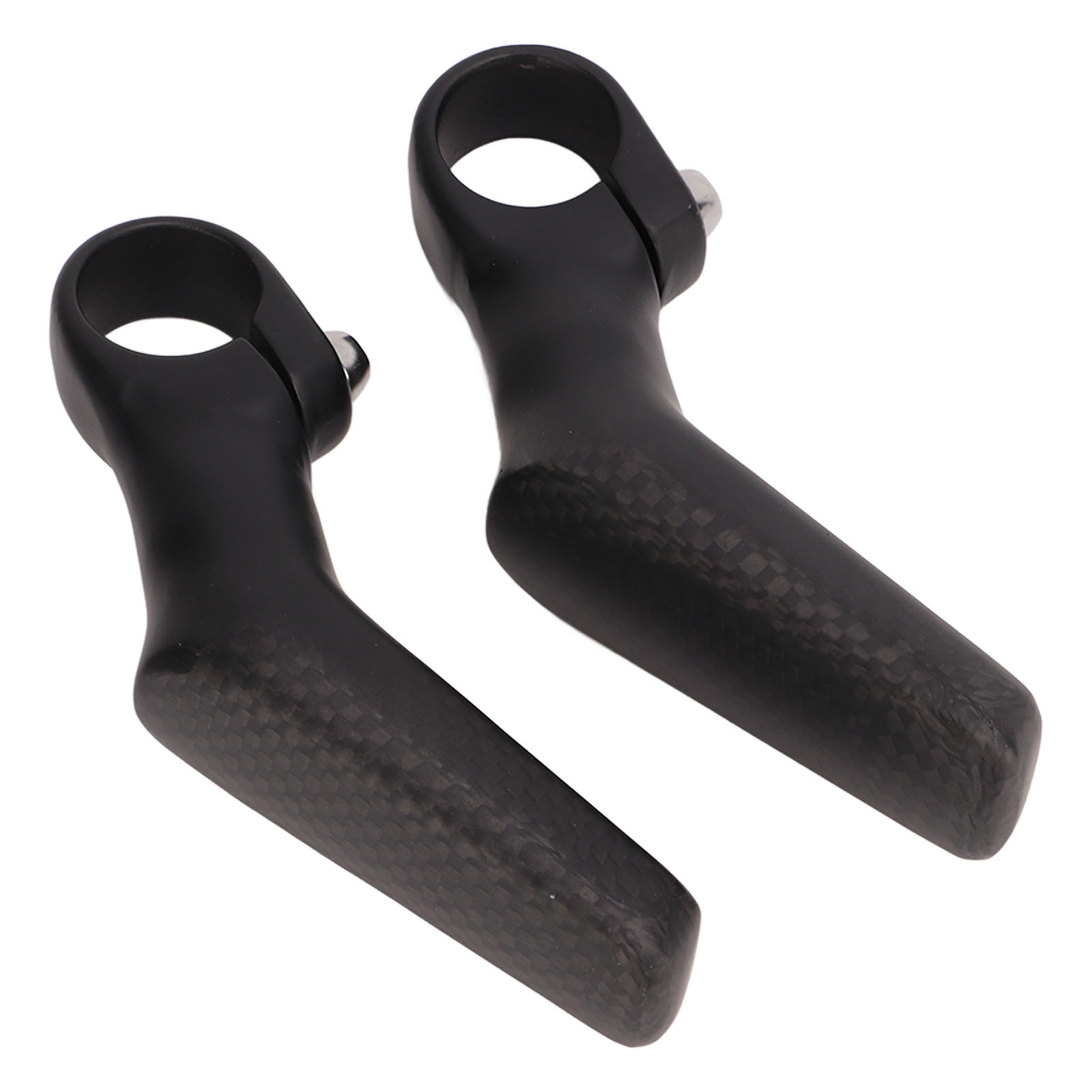 Mountainbike-lenkergriffe, 1 Paar, 3k-carbon, L-förmig, Ergonomisch, Für 22,2-mm-rennradlenker, Matte Oberfläche