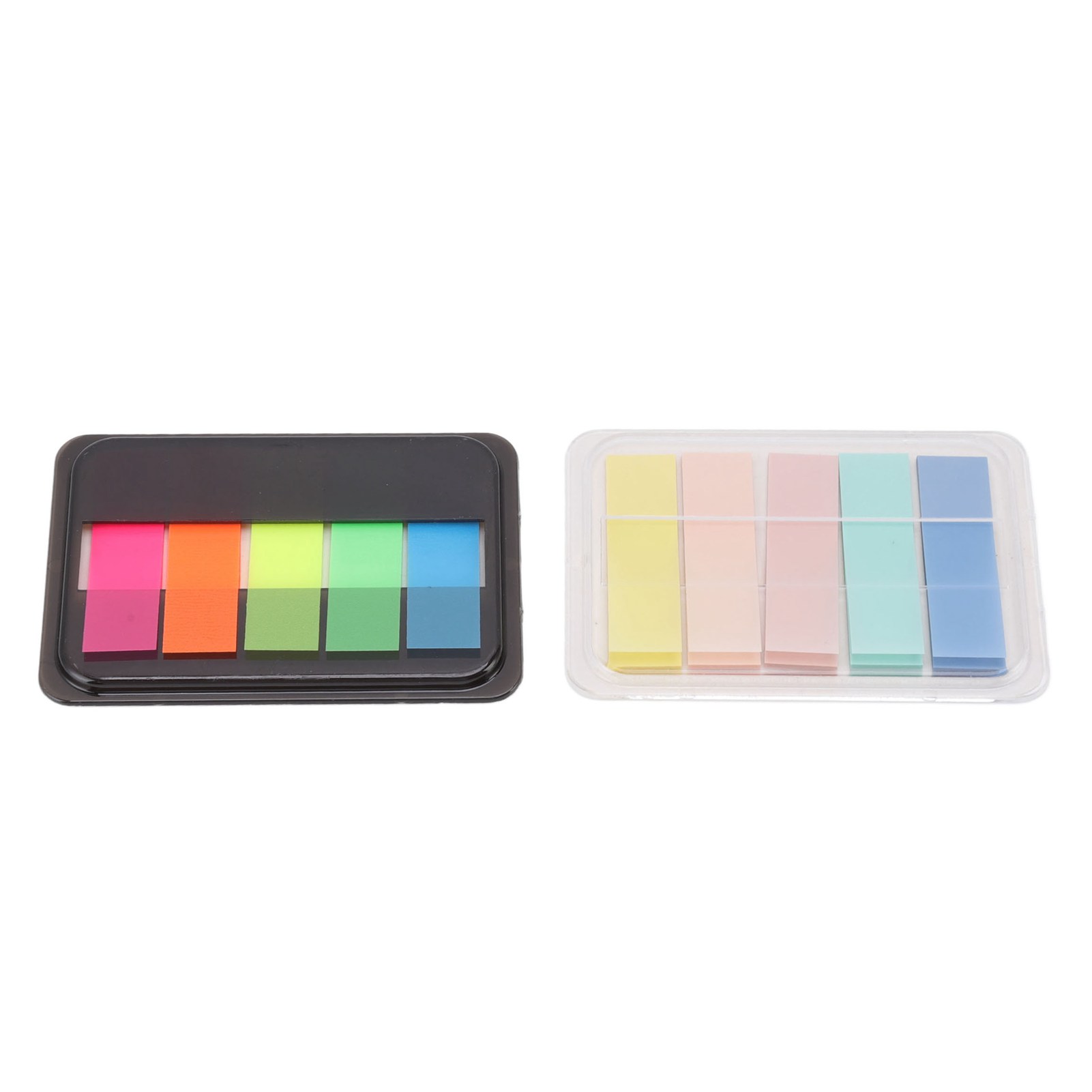 10x Seitenmarker/indexetiketten, 5 Farben, Schillernd, Wiederverwendbar, Transparent, Tragbar, Aus Pet Fürs Büro
