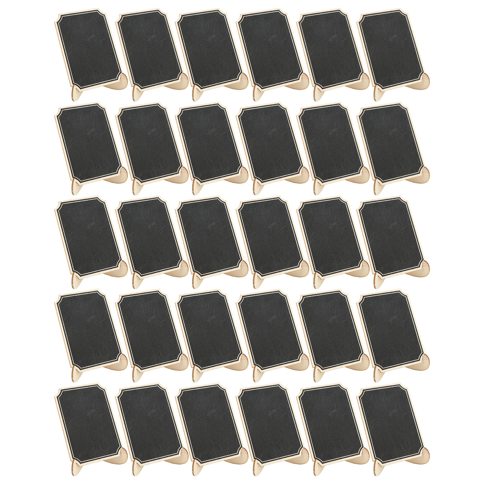 Set Mit 30 Mini-schiefertafeln Mit Ständer, Abnehmbar, Platzsparend, Stabil, Tragbar, Fürs Büro