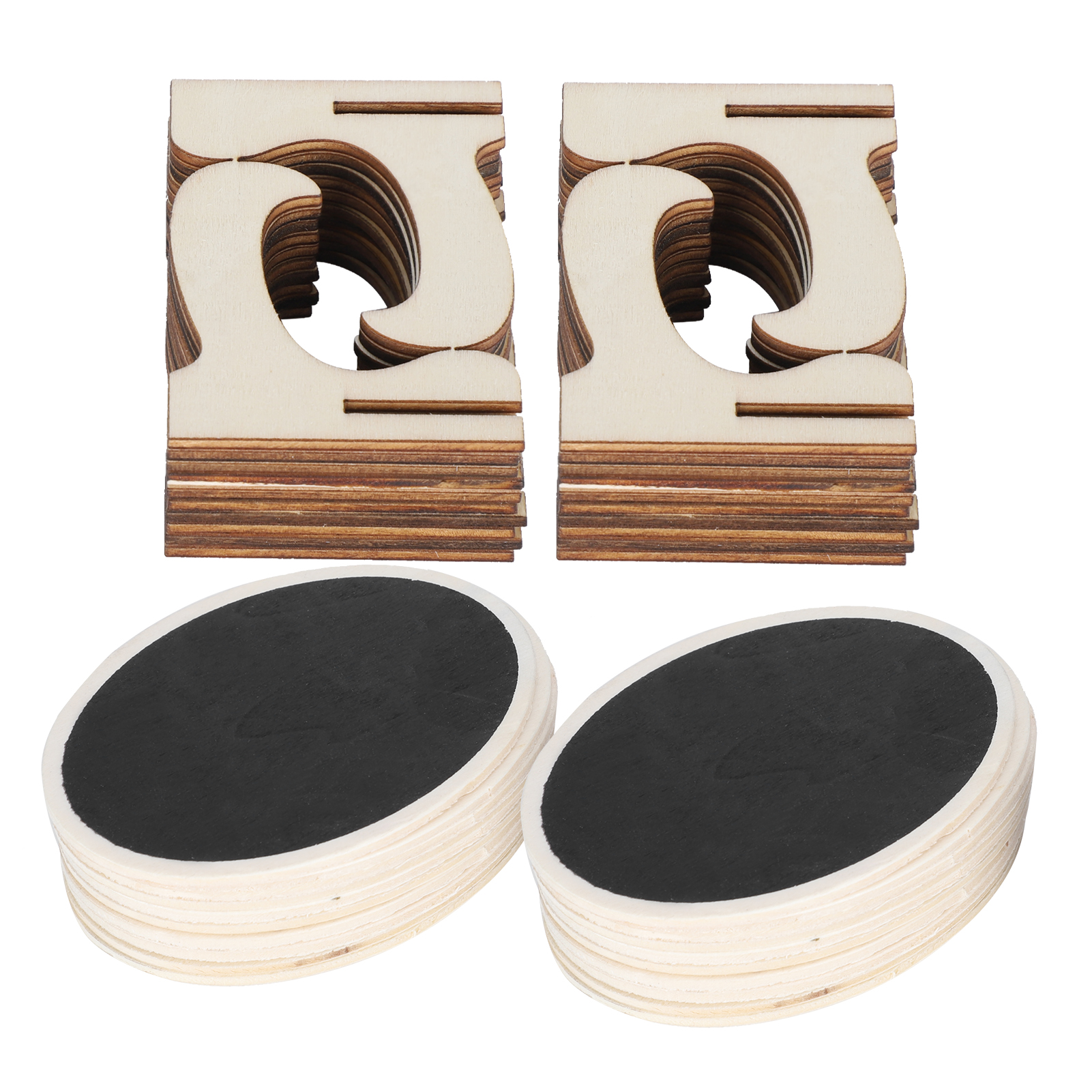 Set Mit 2 Mini-holztafeln Für Tischkarten, Dekorationen Und Kreative Präsentationen Bei Hochzeiten