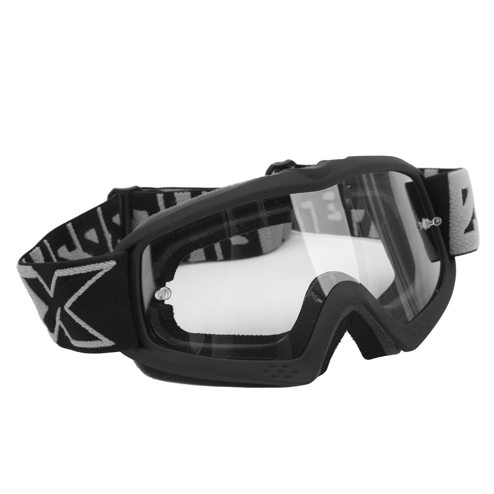 Verstellbare, Kratzfeste, Transparente Motorradbrille Für Motocross, Geeignet Für Kinder, Jugendliche Und Erwachsene, Zum Radfahren Und Klettern, Schwarzer Rahmen (8060).