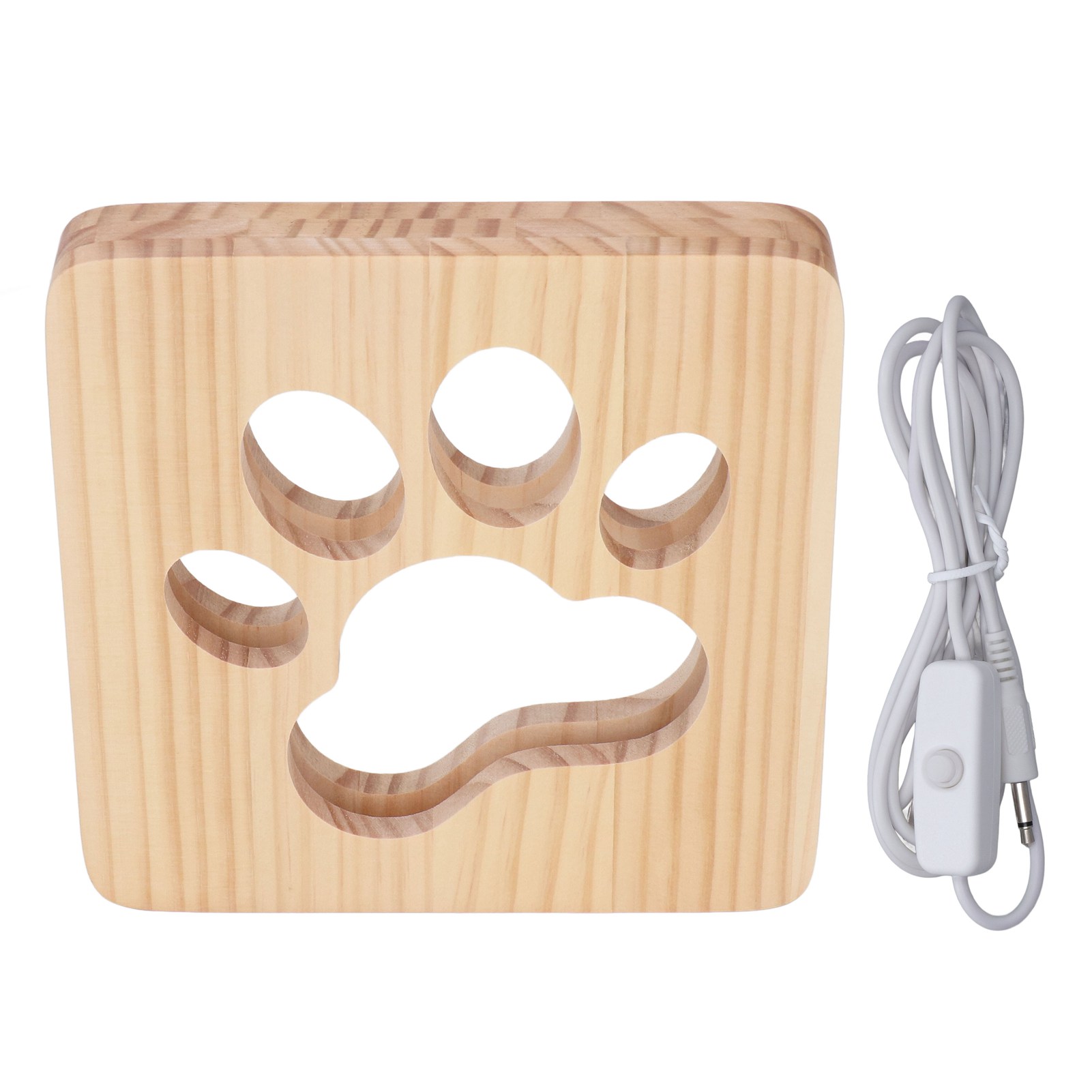 3d-katzen-nachttischlampe Aus Holz, Sanftes Licht, Augenschonend, Tragbare Usb-nachtlampe Fürs Schlafzimmer