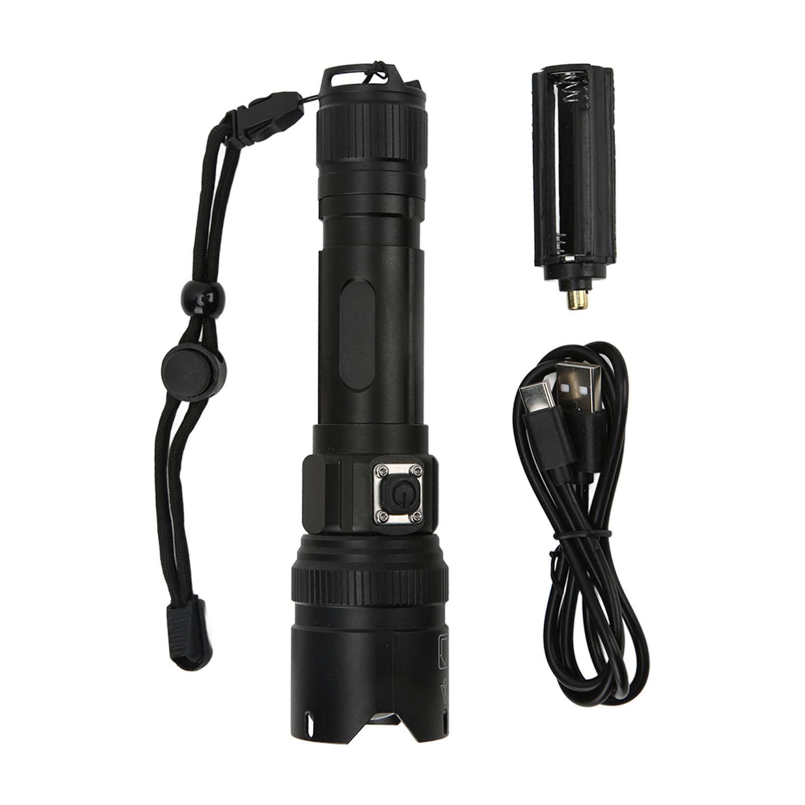 P50 Led-taschenlampe, Usb-aufladbar, Zoom, 5 Leuchtmodi Für Outdoor-camping