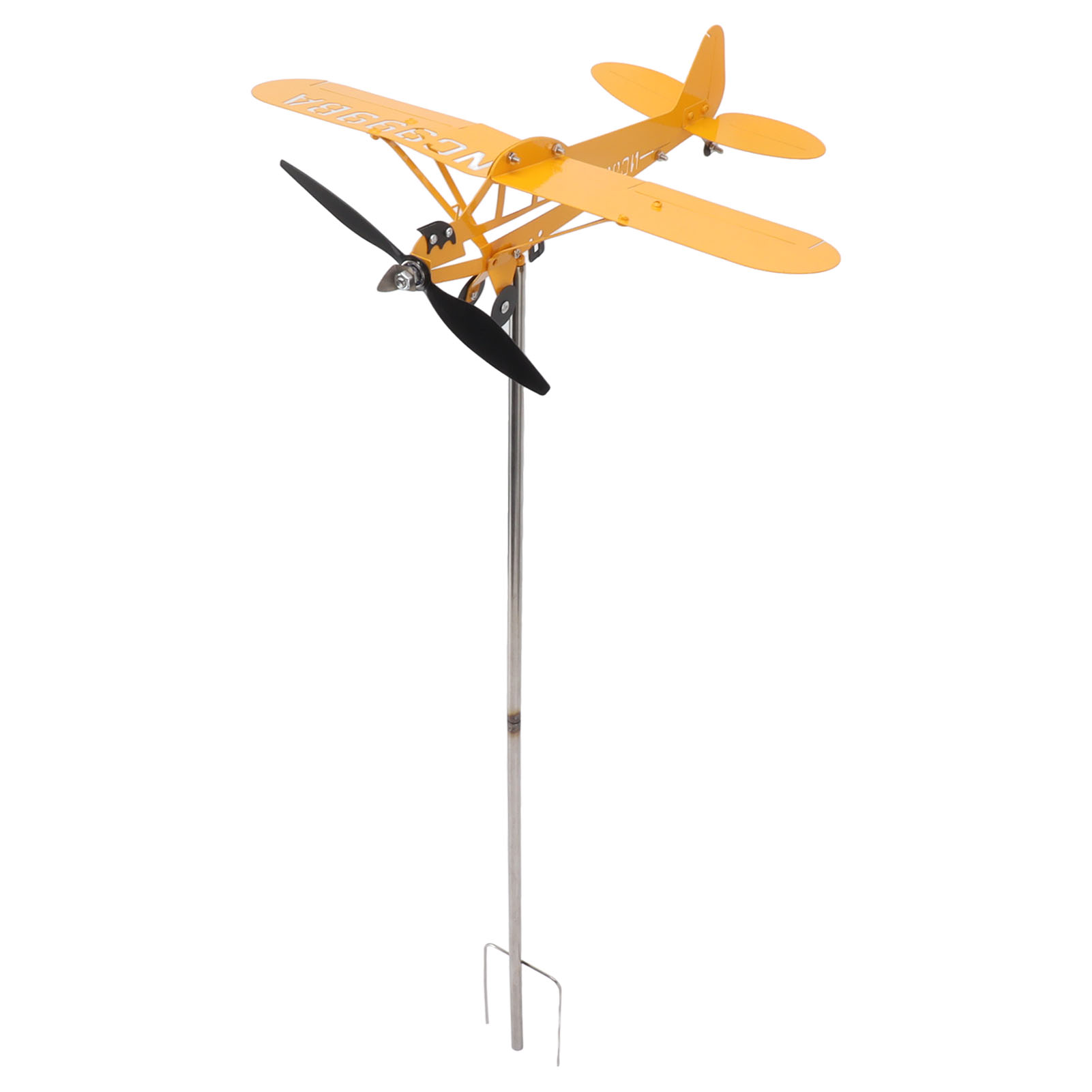 Große 3d-wetterfahne Aus Metall In Form Eines Piper J3 Cub-flugzeugs Für Den Außenbereich, Windrichtungsanzeiger, Gartendekoration