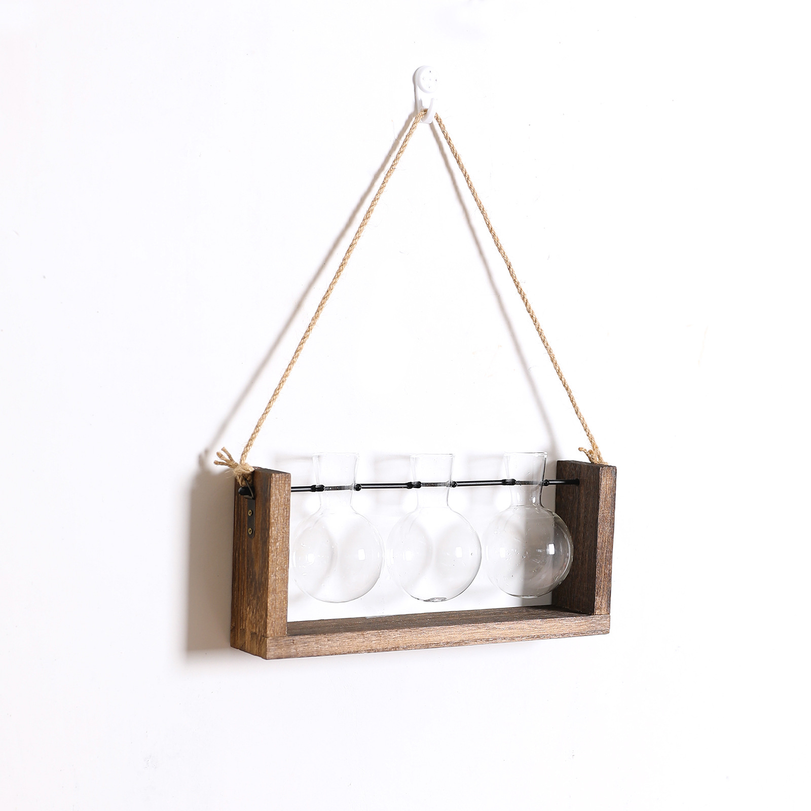 Holzrahmen Für Eine Wandmontierte Hydrokulturvase, Dekorative Grünpflanze Für Wohnzimmer Und Zuhause