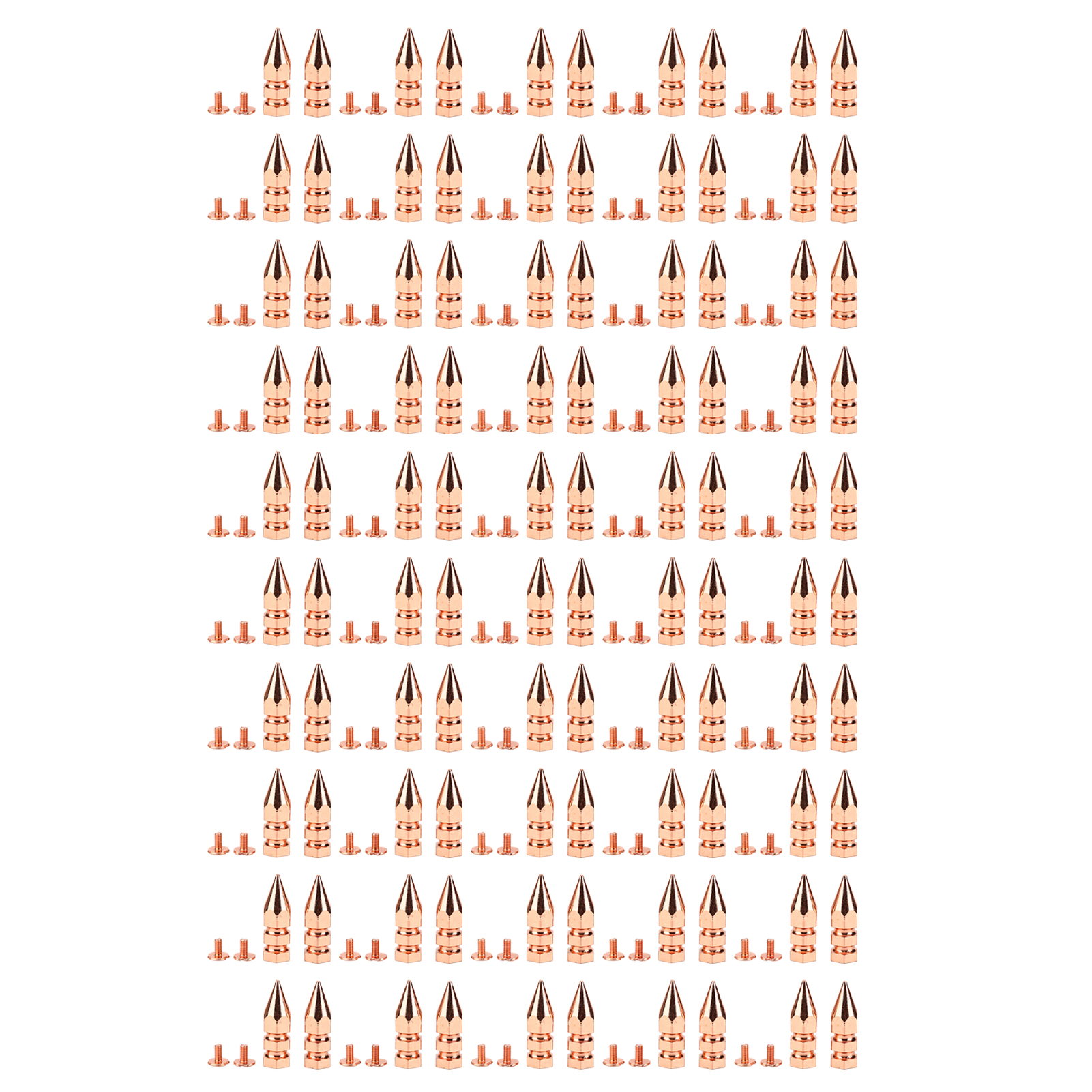 Packung Mit 100 Roségoldenen, Galvanisierten Metallnägeln, Glatte, Gratfreie Spitzen, Transparentes Gewinde, Für Diy-kleidung, 9 X 30 Mm