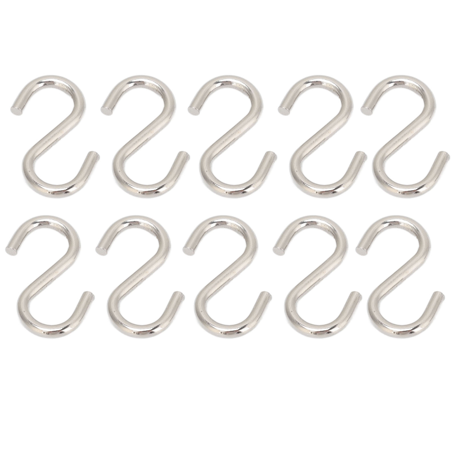 Packung Mit 10 Dicken, Verstärkten S-haken Aus Metall, Robust Und Vielseitig, Für Kleidung, Taschen Und Utensilien - S212 002