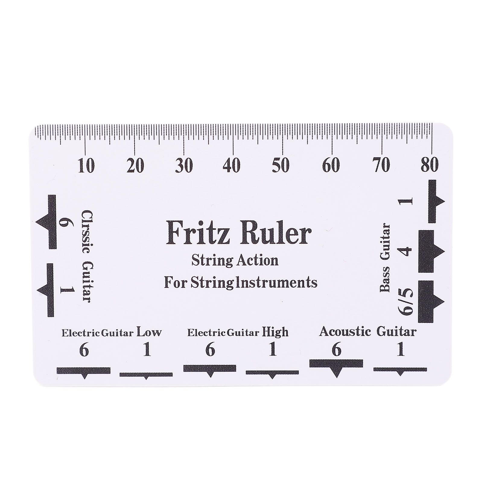 Messlehre Für Die Saitenhöhe Von Gitarre Und Bass, Werkzeug Für Gitarrenbauer, Kunststofflineal Zur Justierung