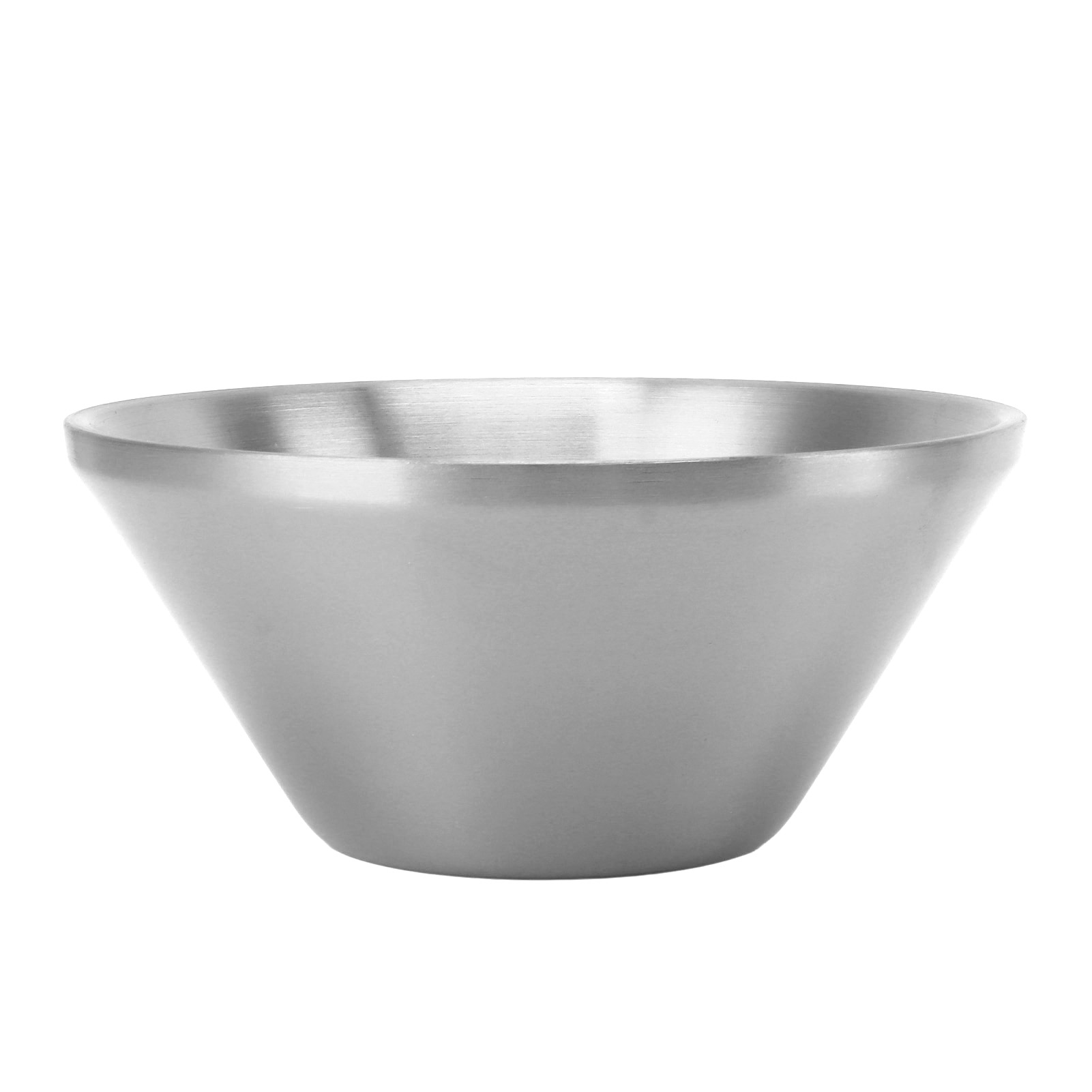 Schüssel Aus Edelstahl 304, Doppelwandig, Rund, Elegante Salatschüssel Aus Metall Für Salate, Snacks, Reis, Nudeln, Eiscreme, Silberfarben, 15 Cm / 5,9 Zoll