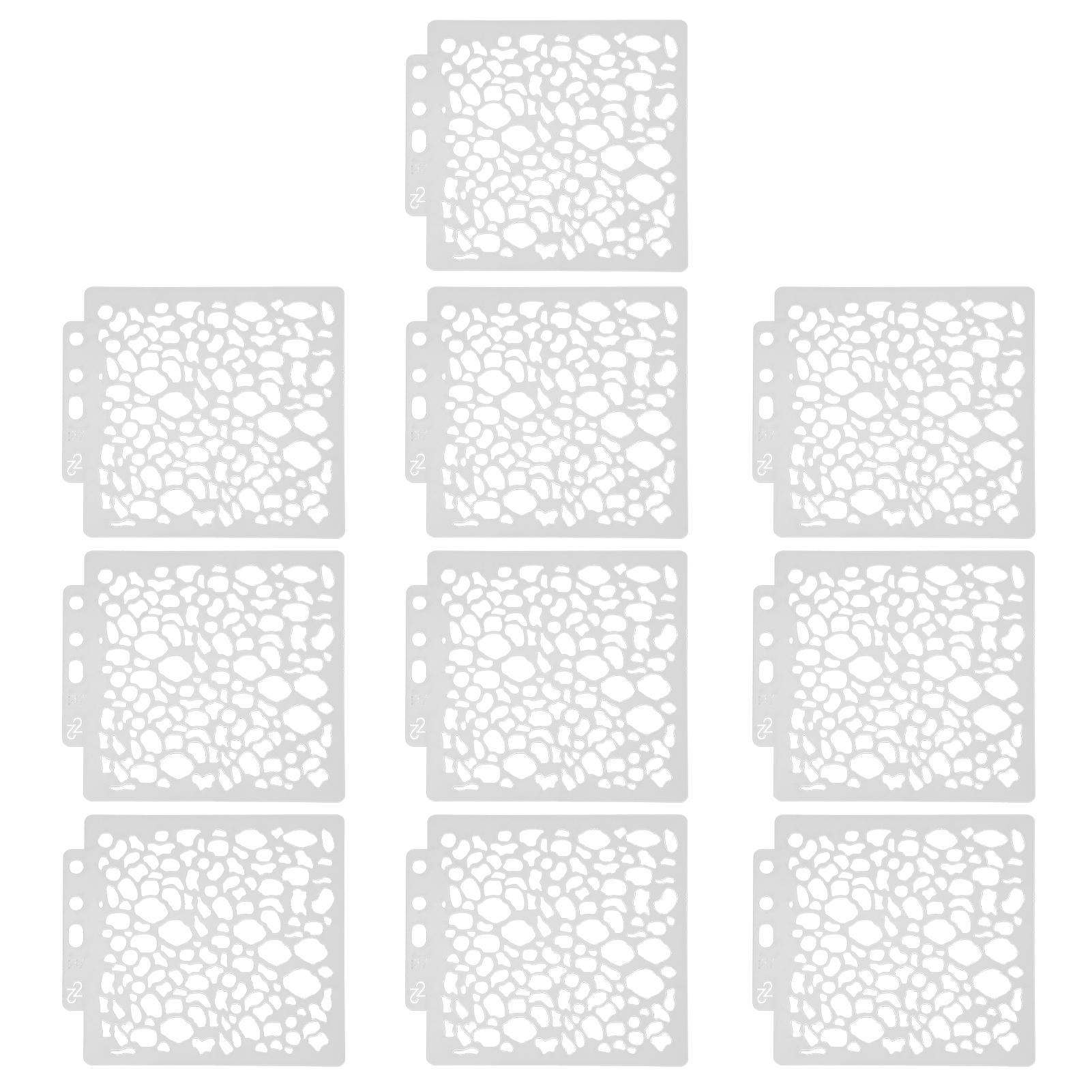 10 Wiederverwendbare, Hohle Pet-schablonen (14 X 12,8 Cm) Zum Malen Und Prägen S137