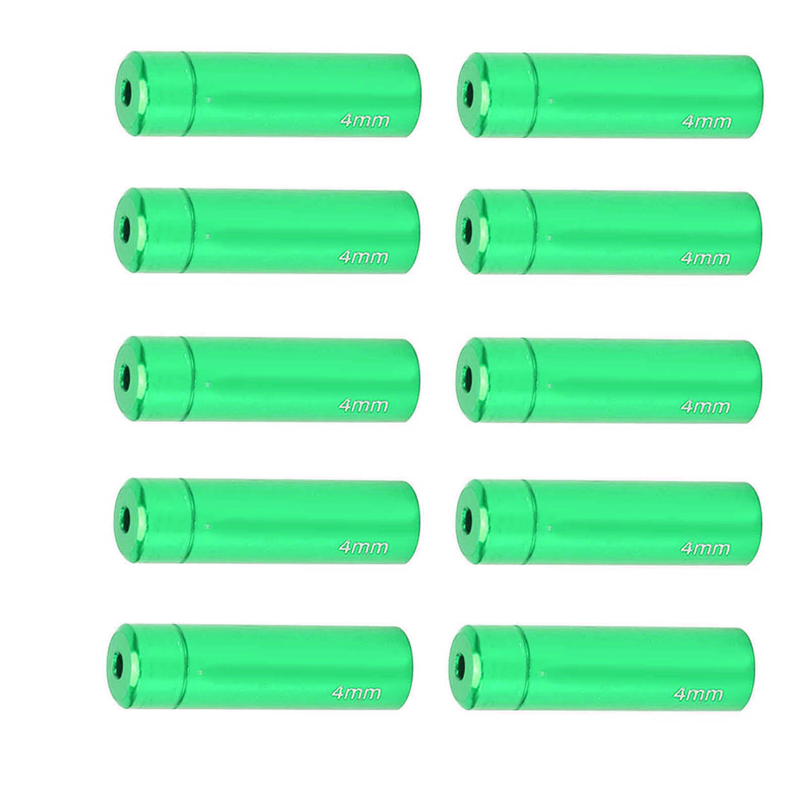 10 Stück 4 Mm Aluminium-schaltzugendkappen Für Rennräder Und Mountainbikes, Grün