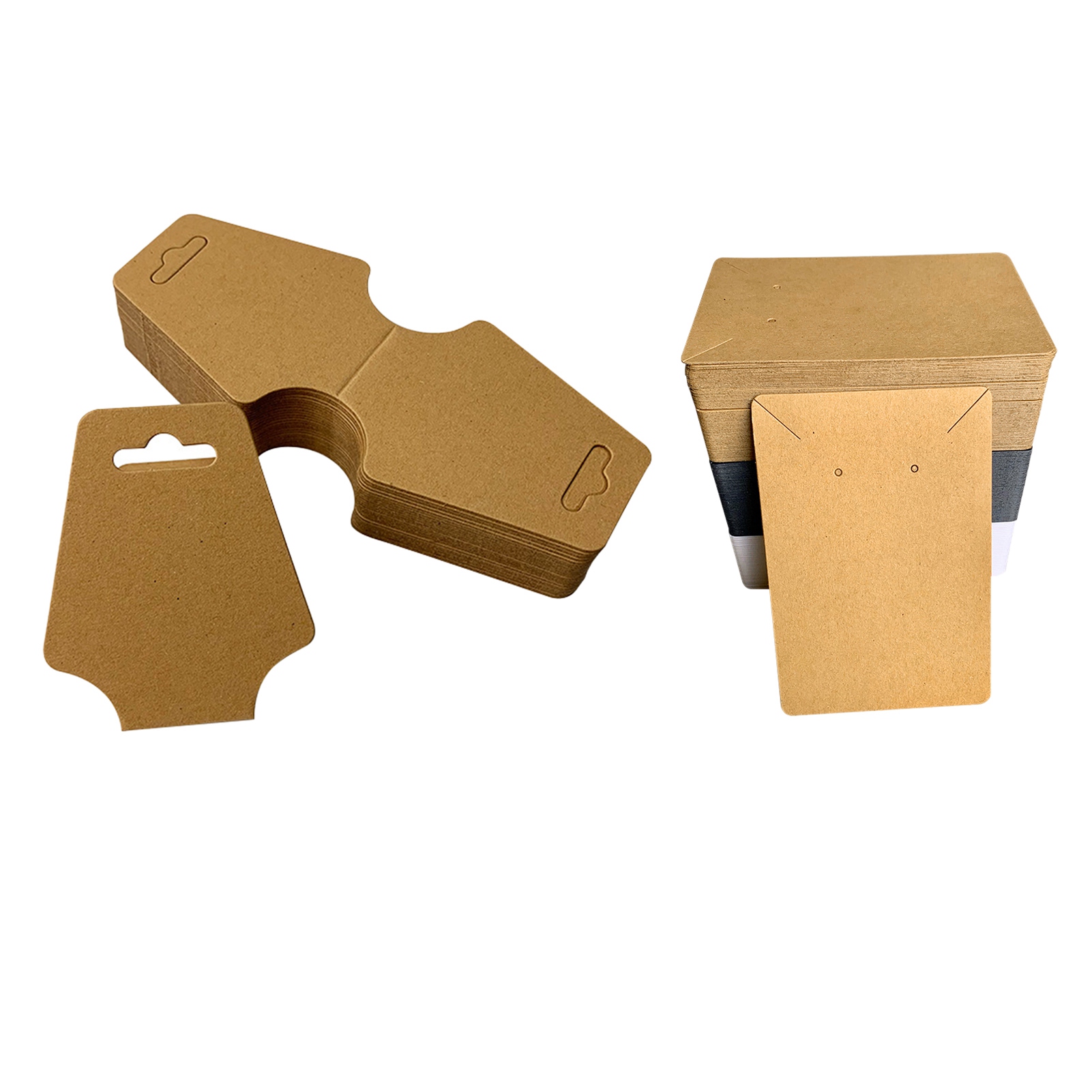 Packung Mit 200 Retro-etiketten Aus Dickem Kraftpapier Zur Präsentation Von Halsketten, Ohrringen Und Armbändern In Juweliergeschäften