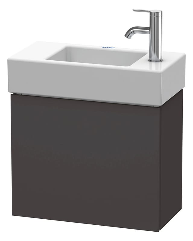 Duravit Waschtischunterschrank L-Cube 48x24x40cm, wandhängend, Tür re, graph matt