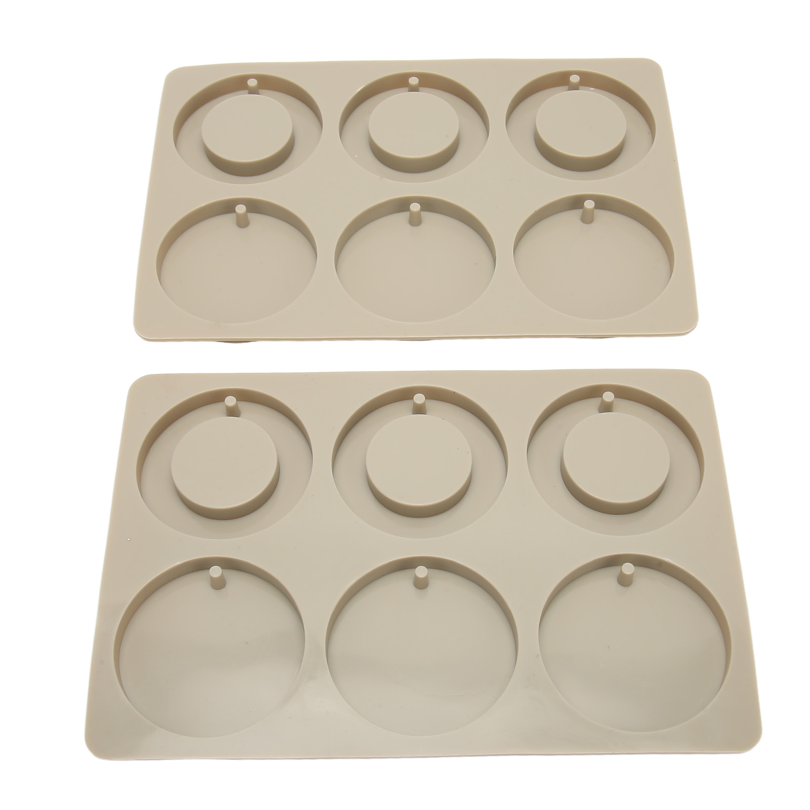 Silikonformen-set, 2 Runde 6-ring-formen Für Diy-kerzen, Aromatherapie, Gips Und Handgemachte Seife