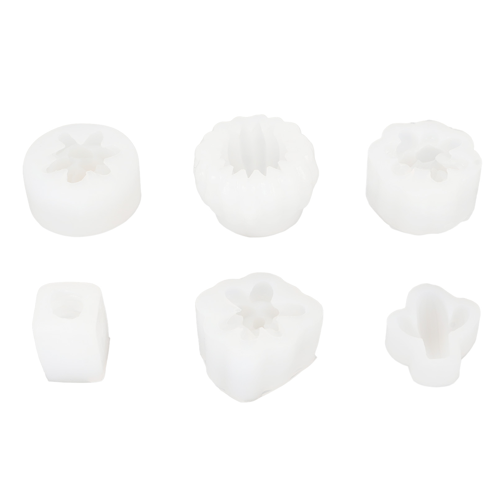 Set Mit 6 Silikon-kerzenformen, Verschiedene Sukkulenten-motive, Lebensmittelecht, Leicht Zu Reinigen, Wachsform Für Diy-bastelarbeiten