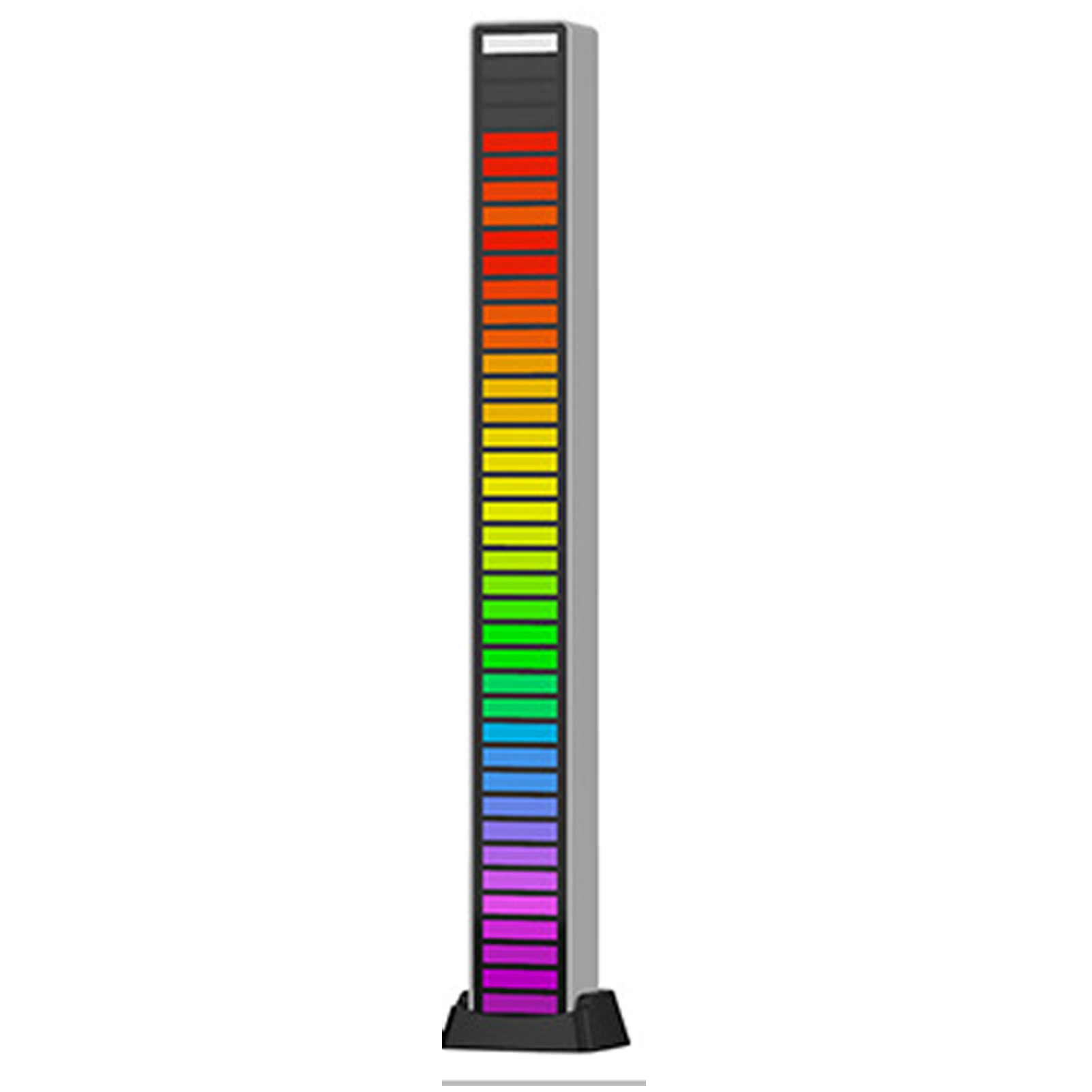 Rgb-led-lichtleiste D09 Mit 40 Leds, Silberfarben, Sprachsteuerung Und App-musikrhythmus Für Partys, 5v-batterie
