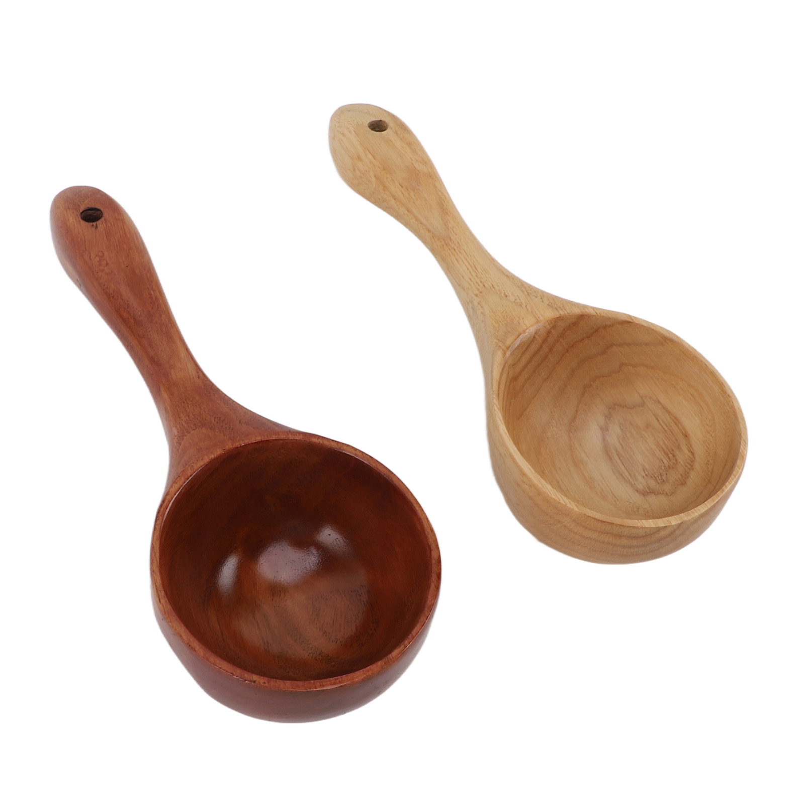 2-teiliges Suppenlöffel-set Aus Naturholz, Lange, Geruchsneutrale Schöpfkelle, Massivholz, Servierbesteck Für Die Heimische Küche