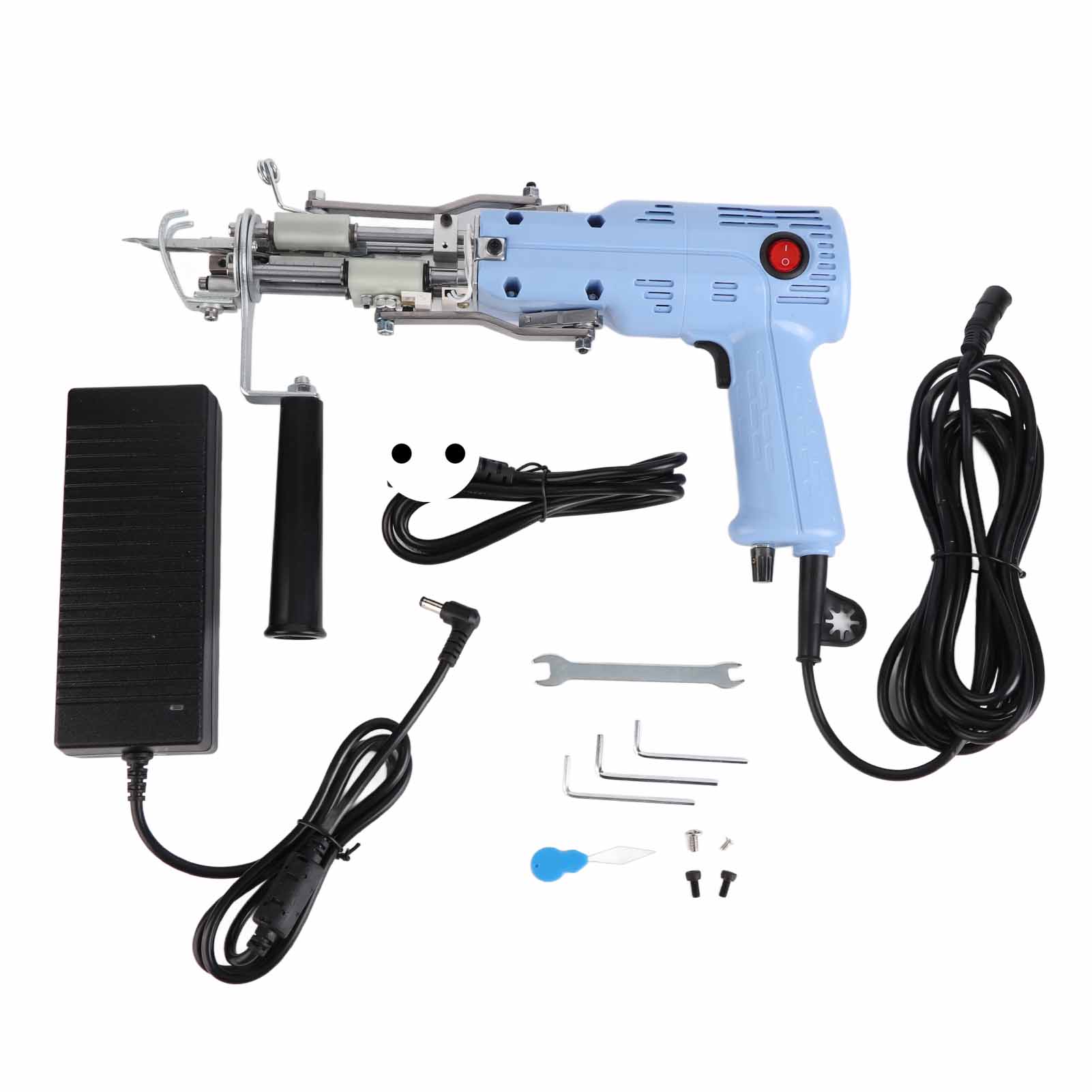 2-in-1-tuftingpistole, Integrierter 200-w-motor, 360° Einstellbare Geschwindigkeit, Teppich- Und Schlingenwebmaschine, 100–240-v-eu-stecker