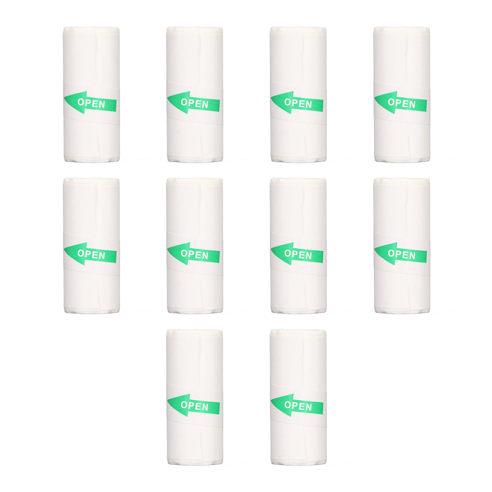 Packung Mit 10 Rollen Selbstklebendem, Tragbarem Thermopapier (57 X 25 Mm) Für Minidrucker, Etiketten, Fotos Und Fehlerkorrekturen.