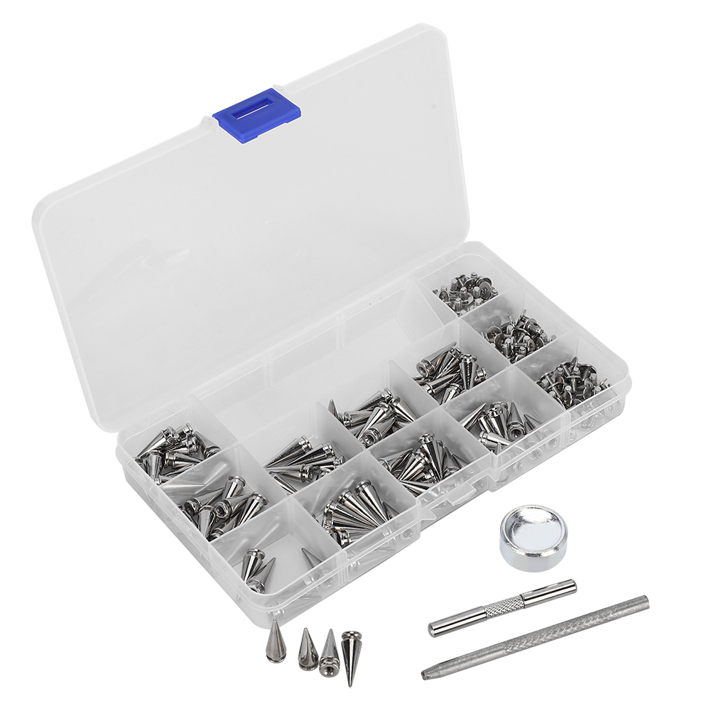 Clous Nieten Punk Diy 20mm Zinklegierung Lederbastelschrauben Zubehör Set Mit 7