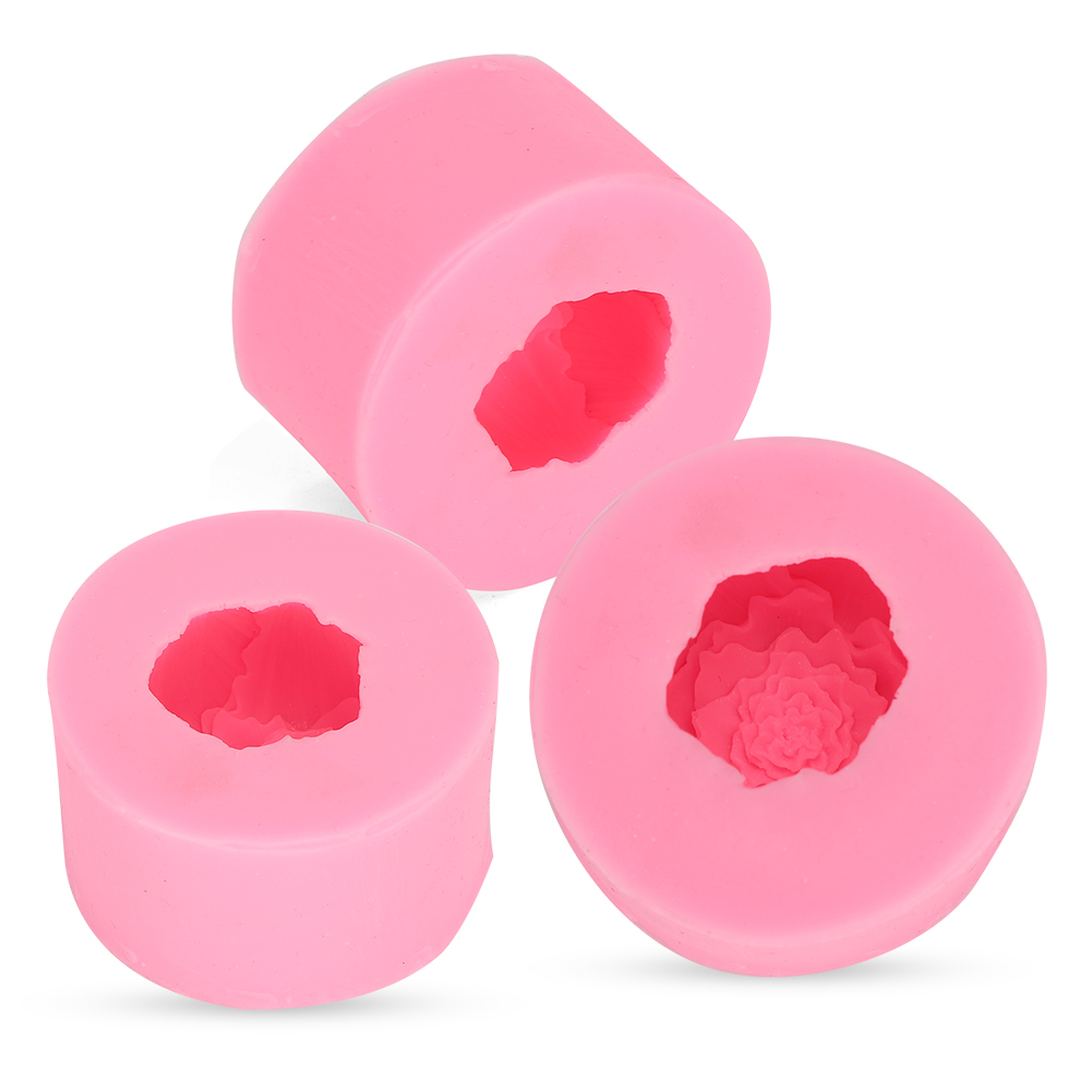 Set Mit 3 Runden Silikonformen In Blumenform Für Kerzen, Seife Und Kuchen – Kreatives Diy-werkzeug, Originelle Form