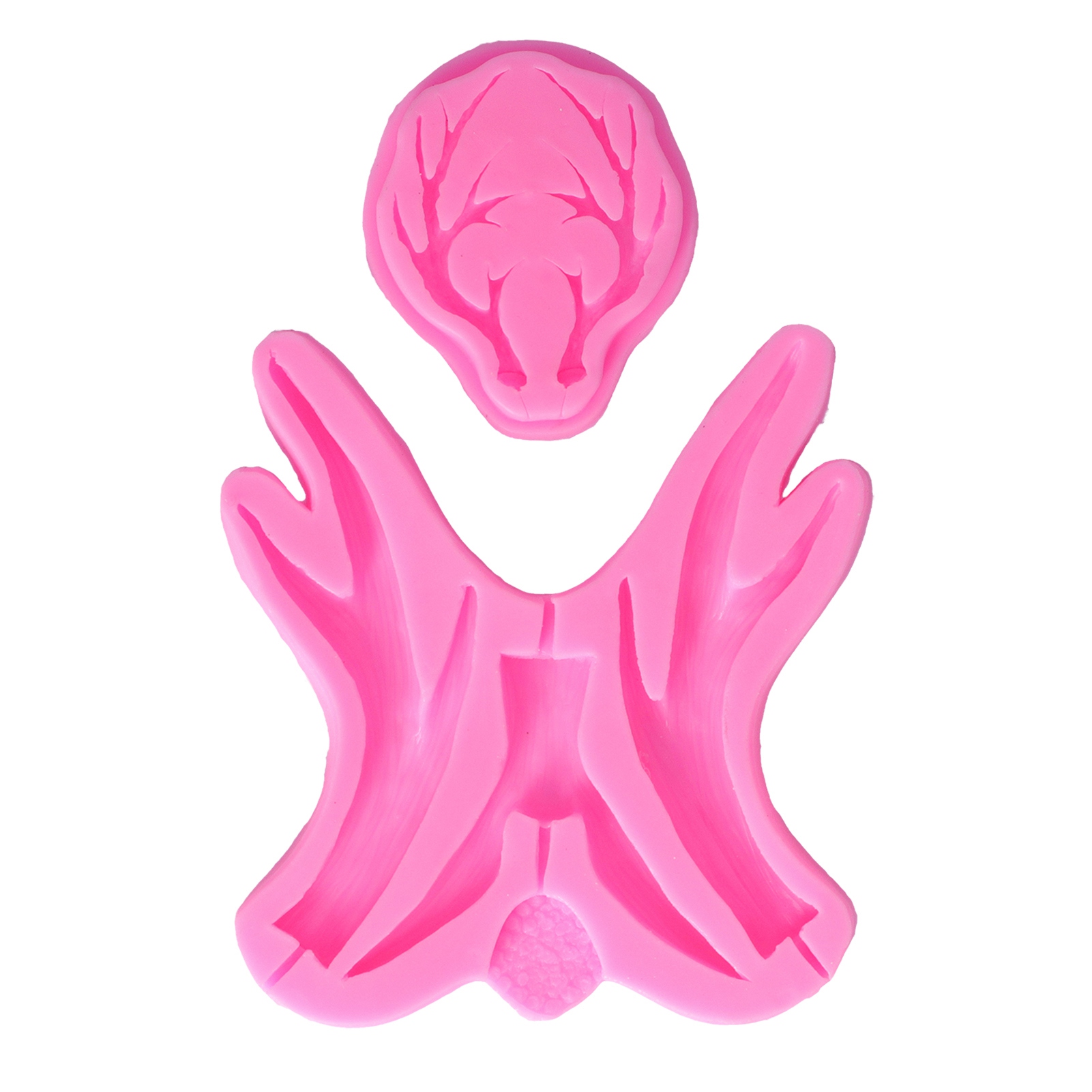 Bezaubernde Silikonformen In Hirschgeweihform, Antihaftbeschichtet, Flexibel, Elastisch, Zuverlässig, Tragbar – Ideal Für Fondant, Weihnachtskuchen Und Schokolade.