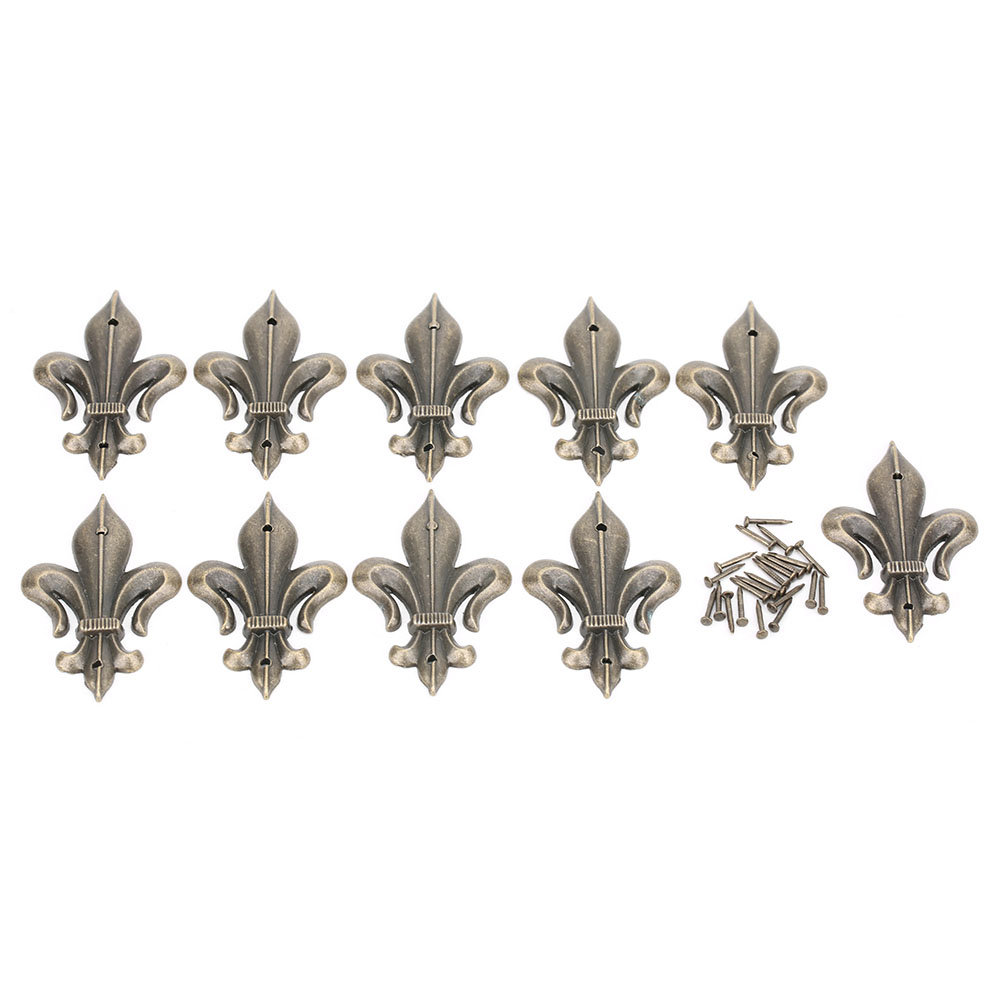 Set Mit 10 Eckenschützern Aus Cyanfarbener Zinklegierung Für Schmuckkästchen, Fotoalben, Bücher – Kantenschutz, Diy-zubehör, 54 X 33 Mm