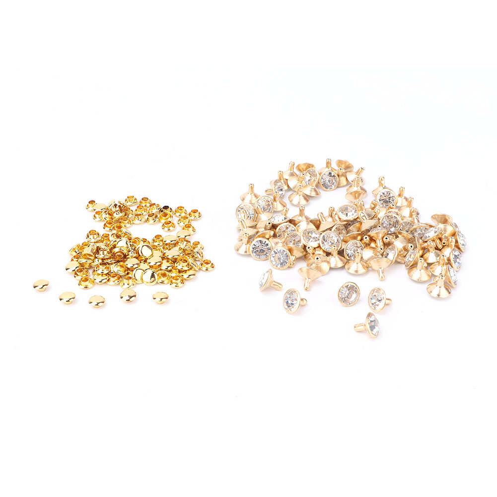 12 Mm Schnellnieten Mit Kristallintarsien, Cabochons Für Diy-lederdekoration, 4er-set