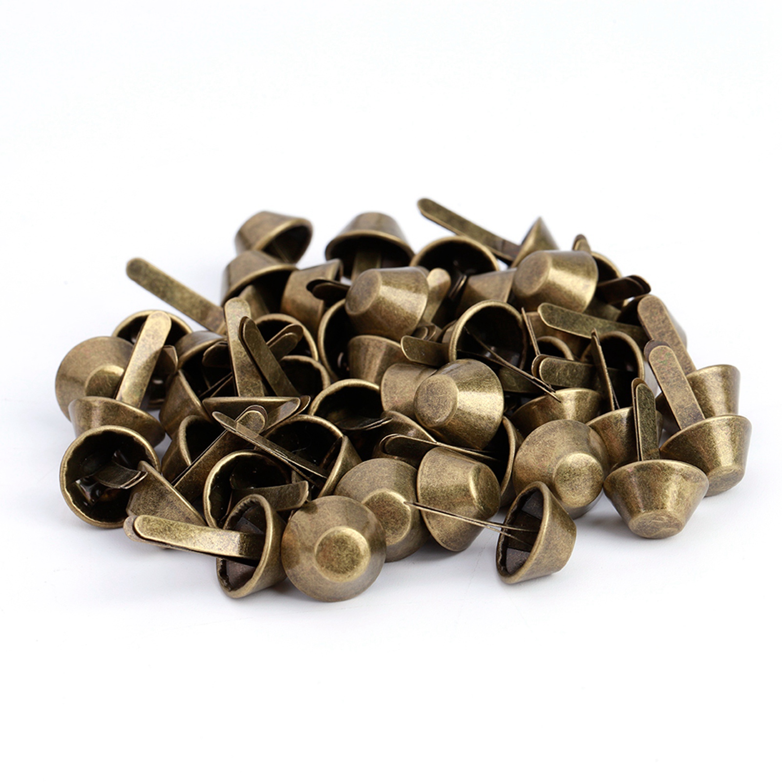 Packung Mit 50 Messingnieten (10 Mm) Für Handtaschen, Lederwaren Und Bastelarbeiten, Dekorative Reißnägel