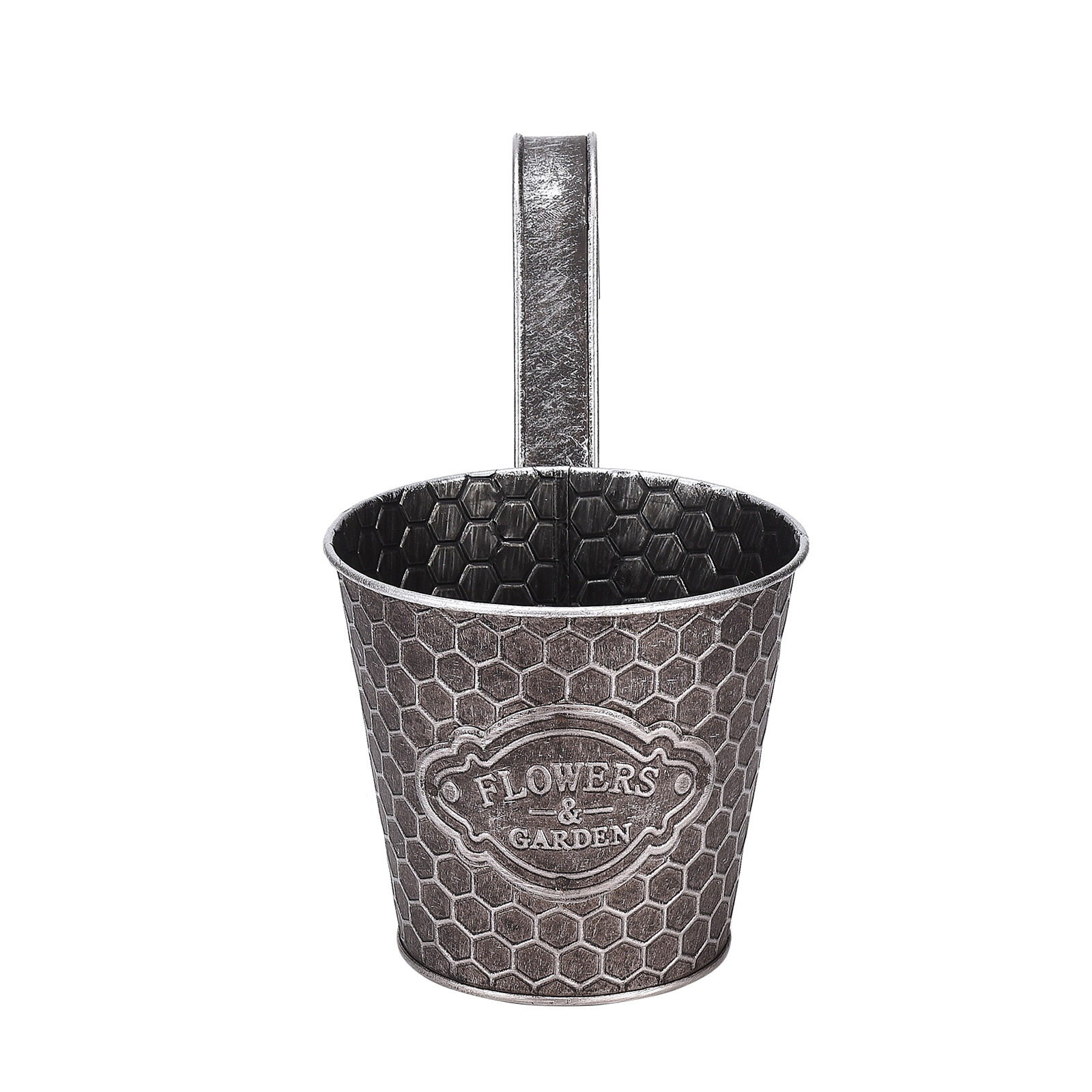 Designer-wandpflanzgefäß Aus Metall Mit Vertikalen Rippen, Hängepflanzgefäß