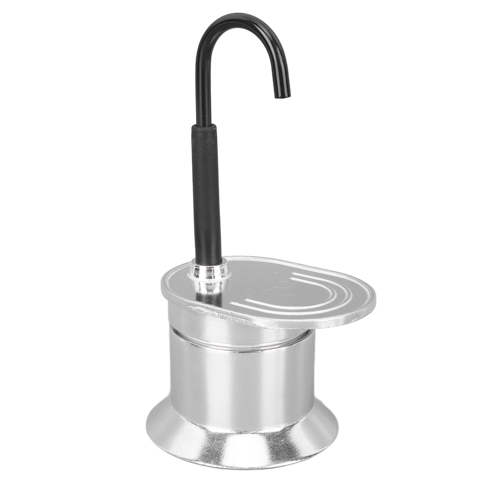 Mokkakanne, 1 Tasse (50 Ml), Aluminium, Ausgießer, Für Herd, Outdoor-aktivitäten, Partys, Reisen