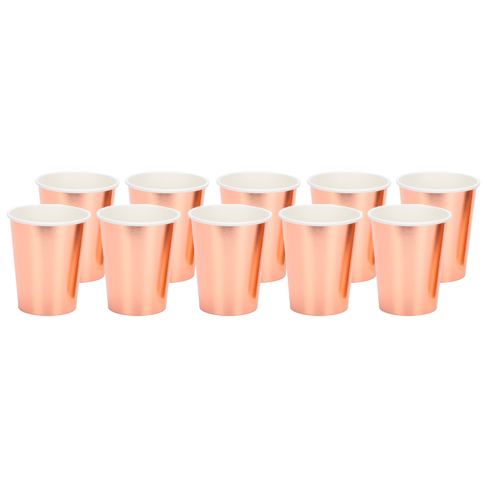20 Recycelbare, Kompostierbare Papierbecher Für Saft, Kaffee, Tee, Partys – Roségold