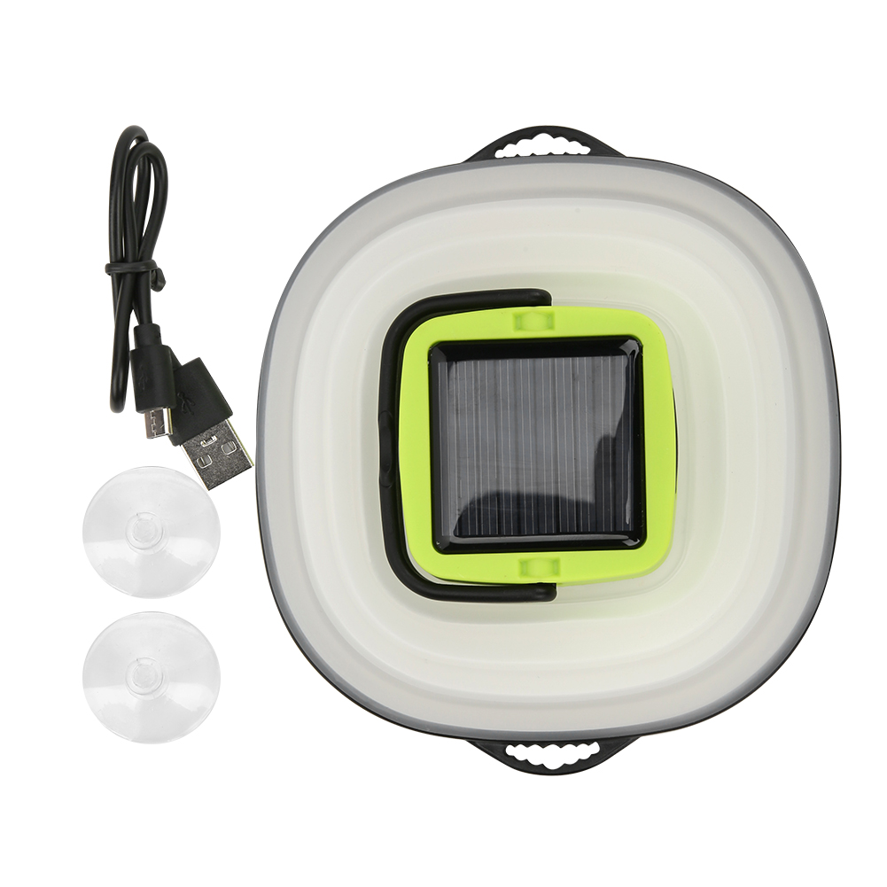 Ip65 Flexible Solar-led-lampe Mit 3 Beleuchtungsmodi Für Outdoor- Und Indoor-camping, Schwarzer Rahmen