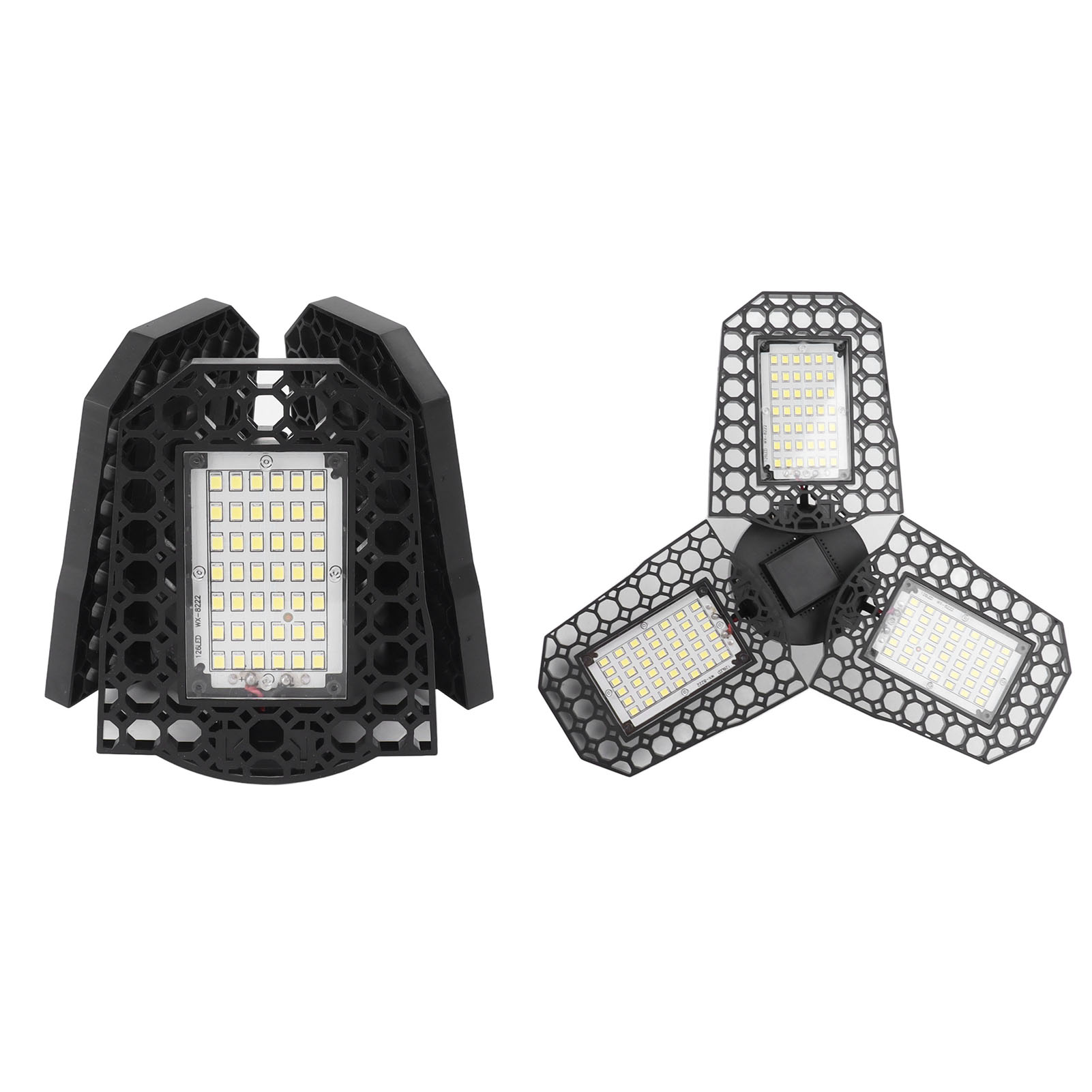 E27 60w Led-deckenleuchte, Industrielampe Mit Drei Klappbaren Flügeln, Beleuchtung Für Garage, Lagerhalle, Werkstatt, Universalspannung 85-265v