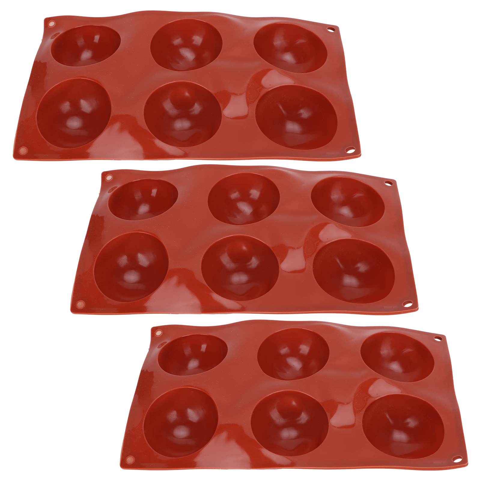 3er-set Silikon-halbkugelformen Zum Selbermachen Für Gebäck, Heiße Schokolade, Kuchen, Desserts, Gelee-kuppeln, Mousse, L6 58085