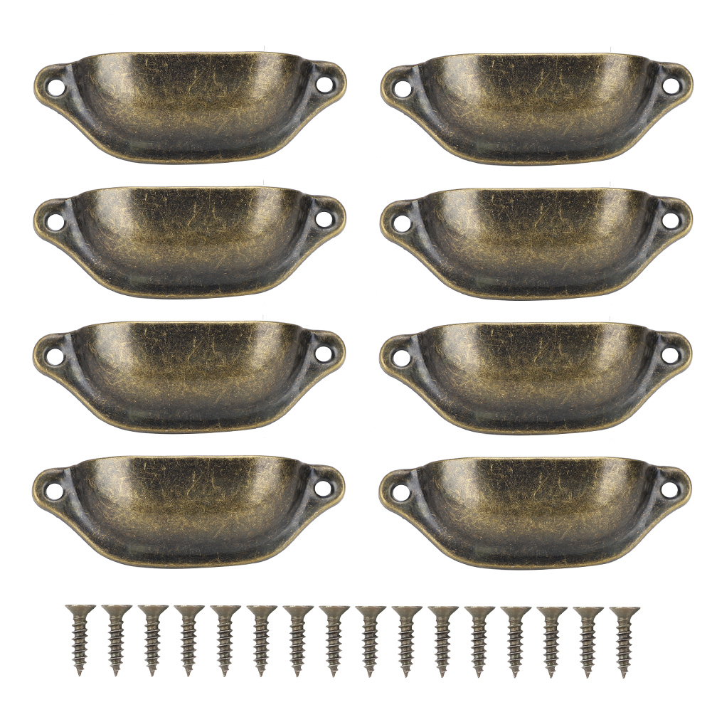 Antiker Muschelgriff Für Schubladen, Halbkreisförmig, Chinesischer Stil, Für Medizinschrank, Bücherregal, Kleiderschrank Und Kommode (grüne Bronze)